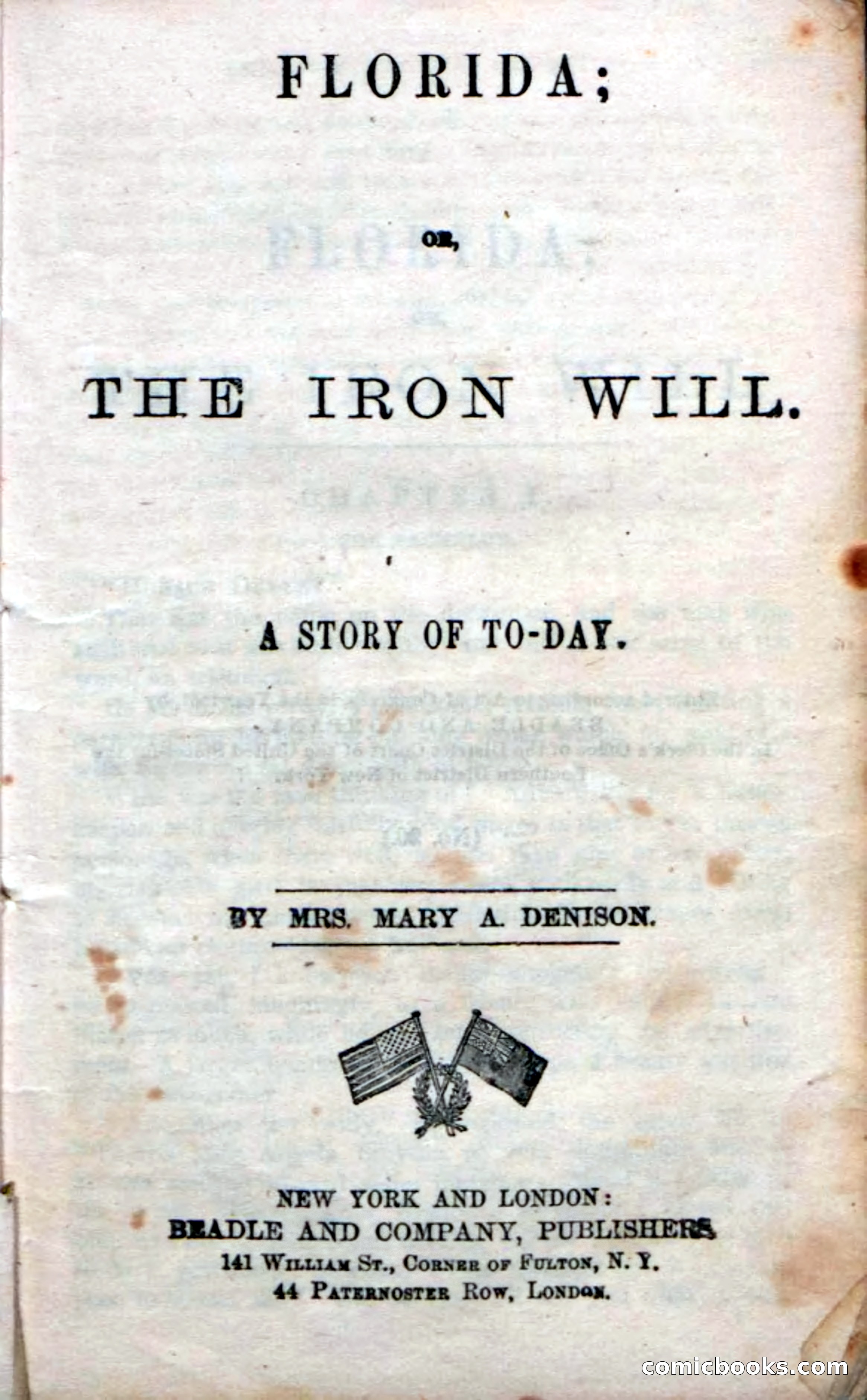 Beadle's Dime Novels No. 20: Florida; or, The Iron Will — page 5 of 130