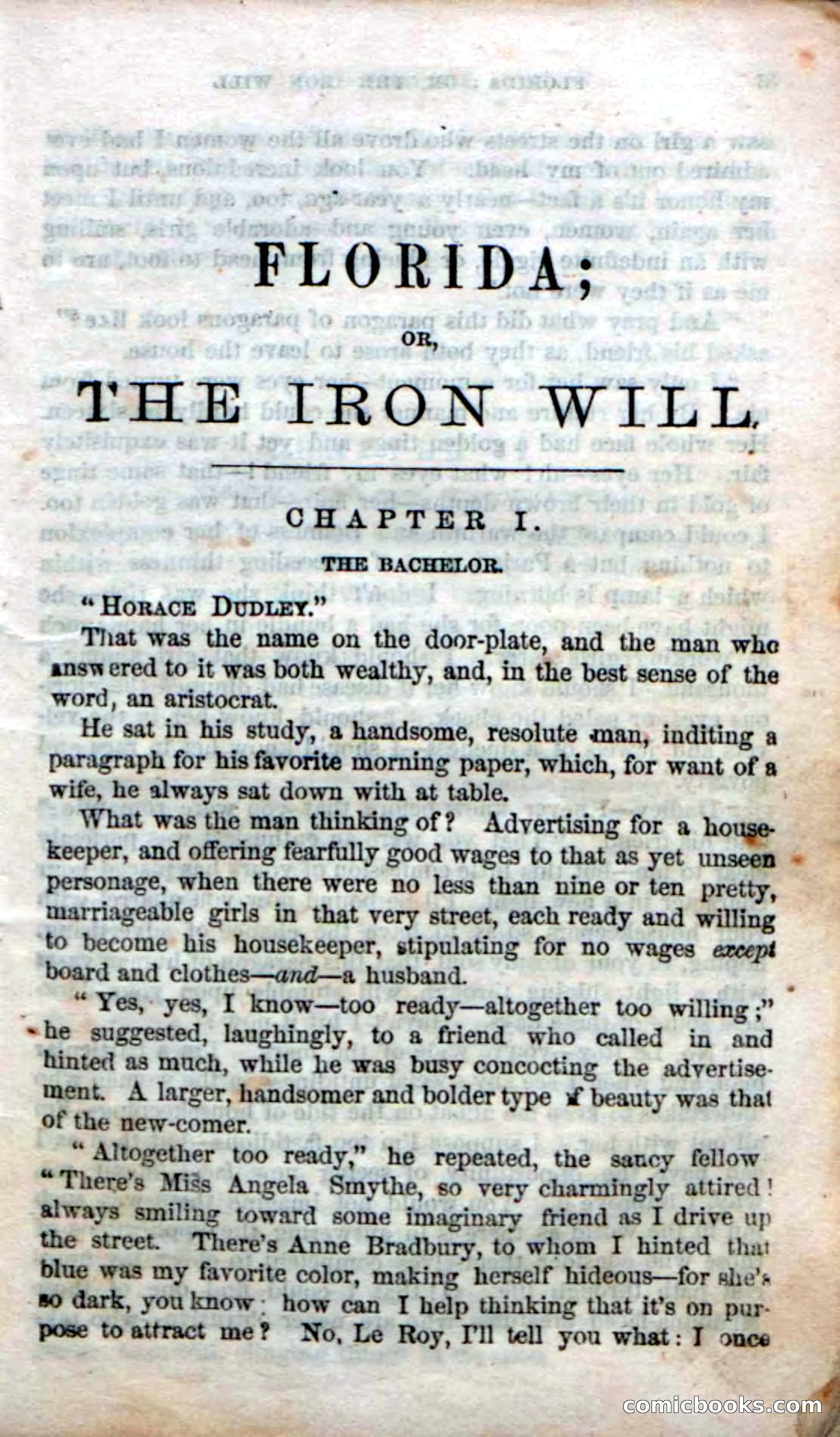 Beadle's Dime Novels No. 20: Florida; or, The Iron Will — page 7 of 130