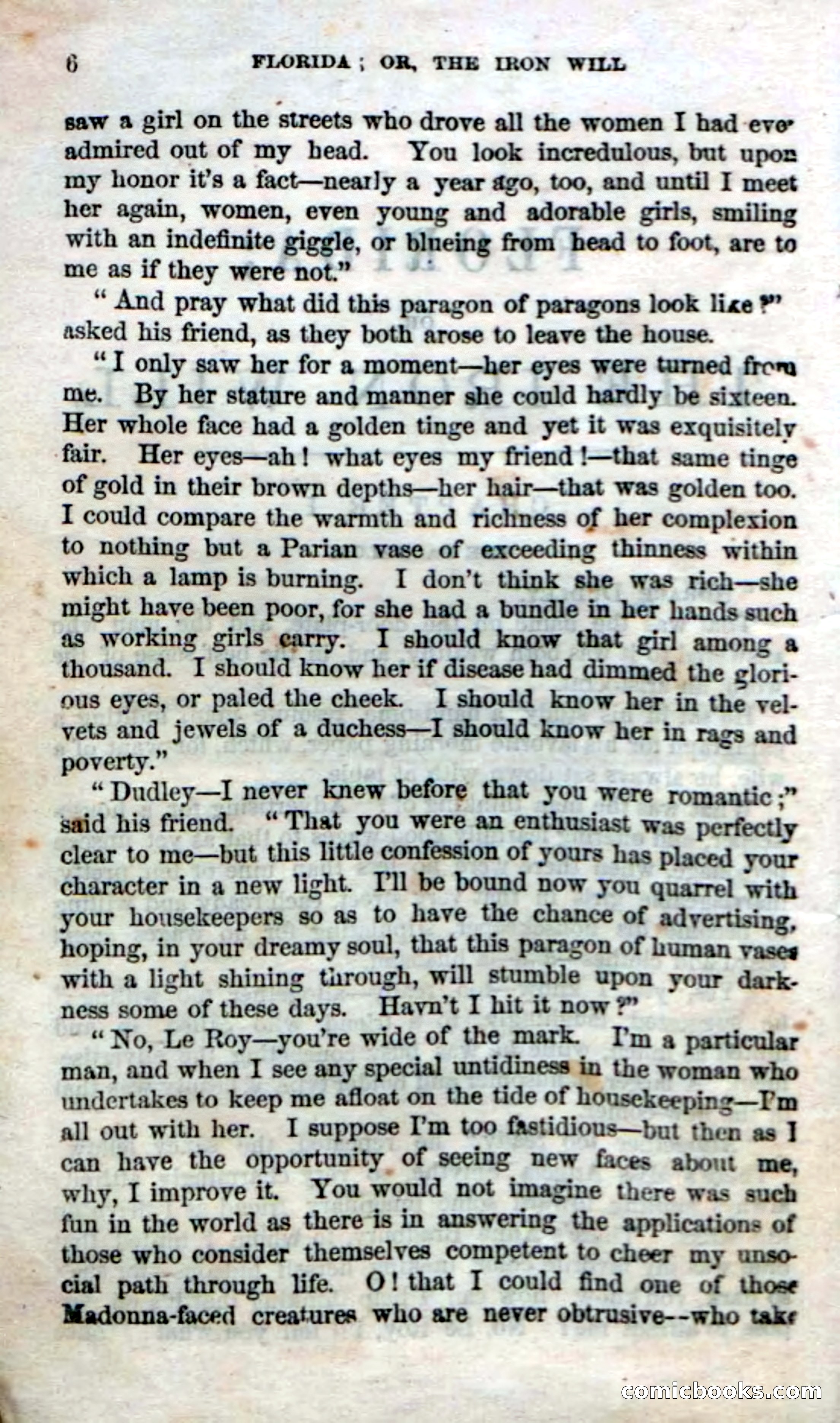 Beadle's Dime Novels No. 20: Florida; or, The Iron Will — page 8 of 130
