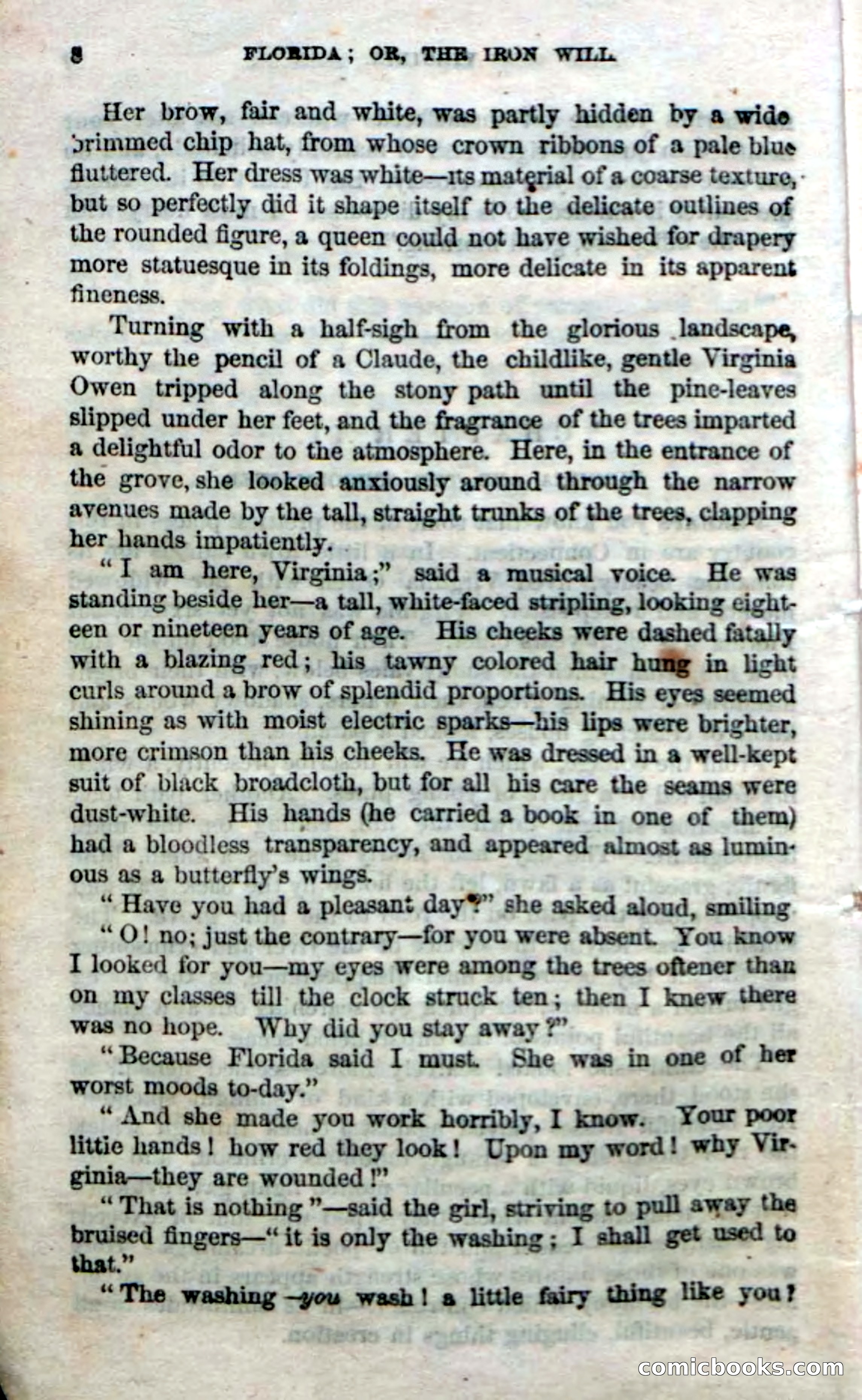 Beadle's Dime Novels No. 20: Florida; or, The Iron Will — page 10 of 130