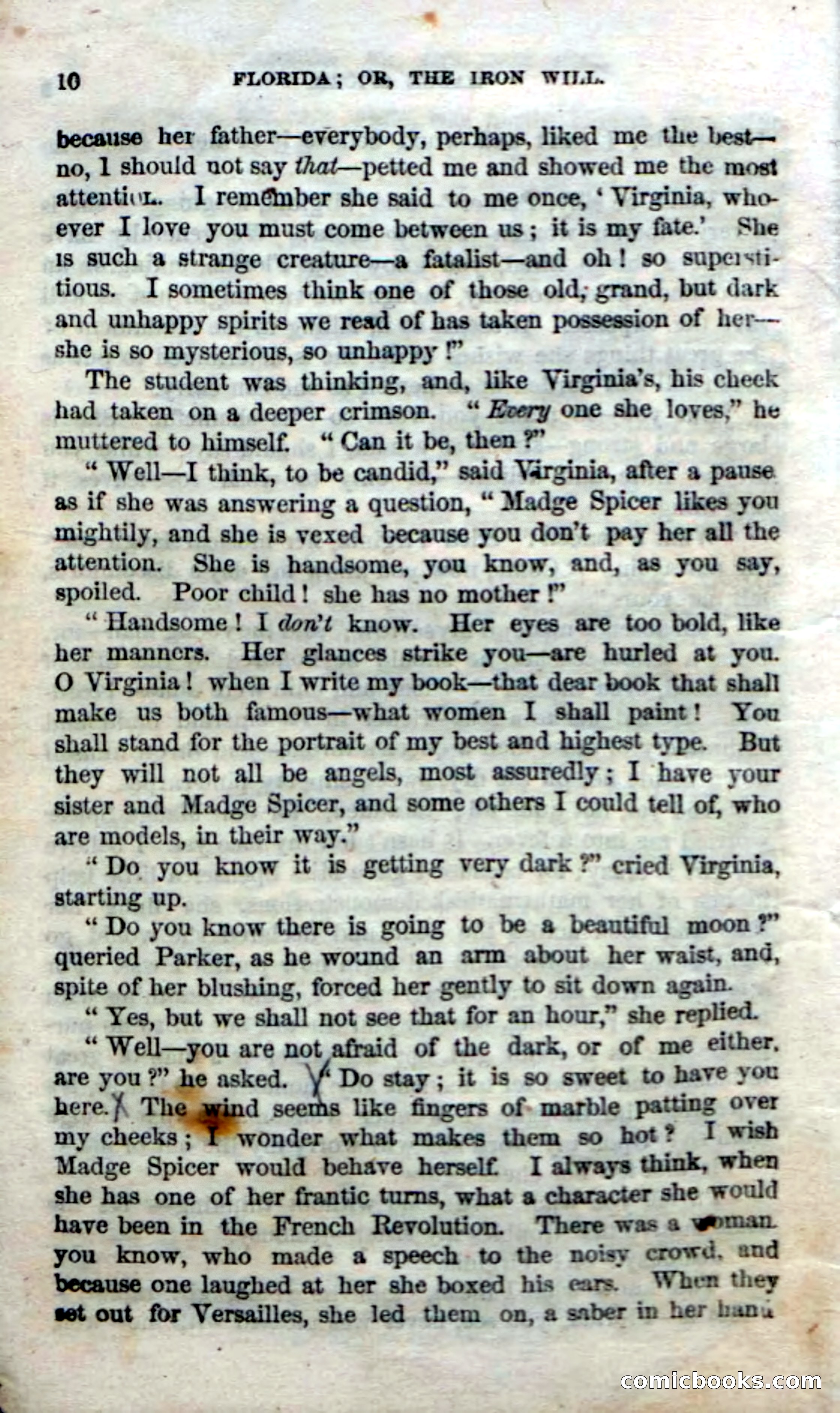 Beadle's Dime Novels No. 20: Florida; or, The Iron Will — page 12 of 130