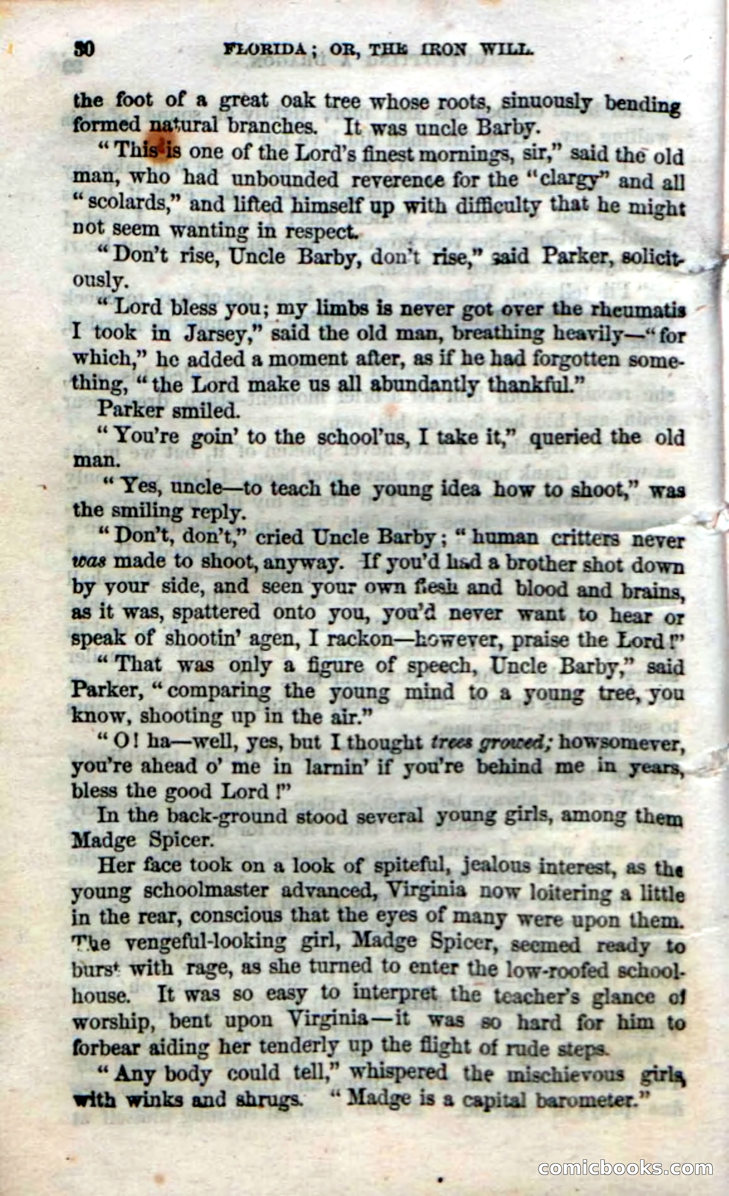 Beadle's Dime Novels No. 20: Florida; or, The Iron Will — page 32 of 130