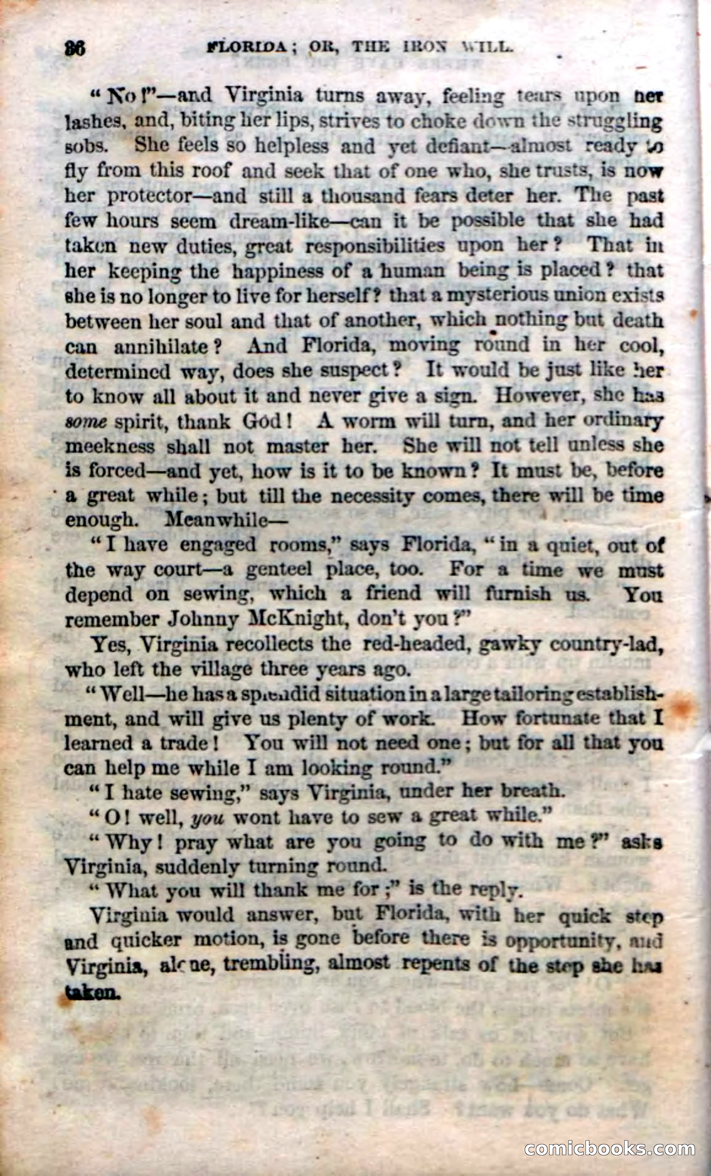Beadle's Dime Novels No. 20: Florida; or, The Iron Will — page 38 of 130
