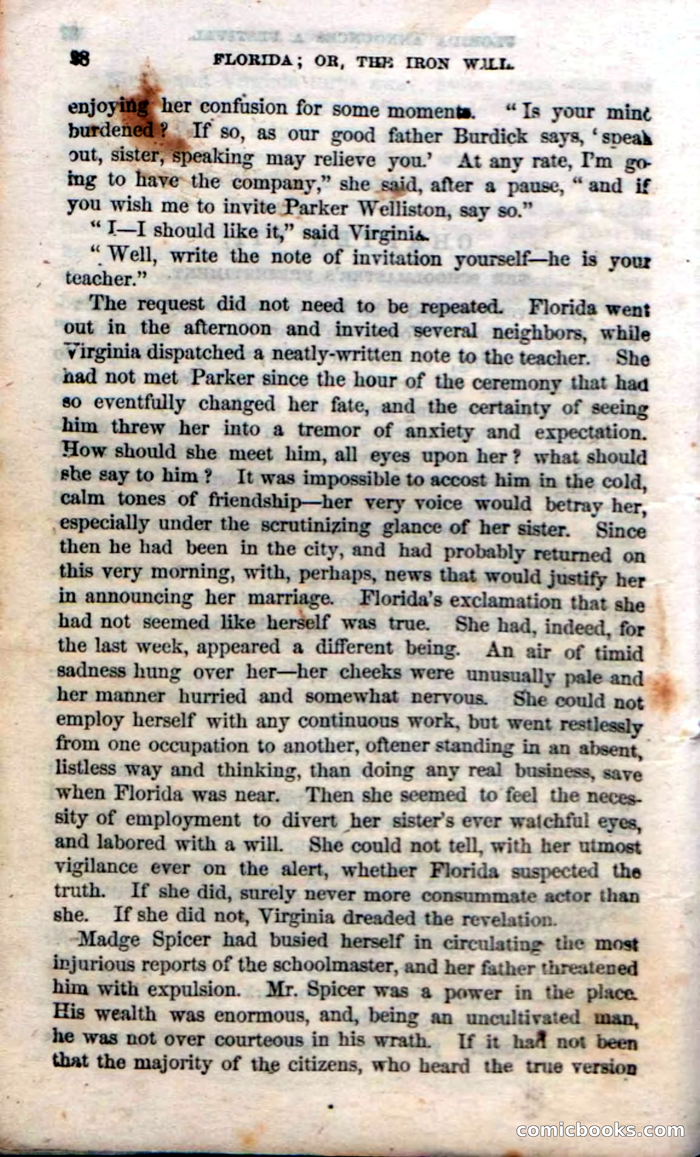Beadle's Dime Novels No. 20: Florida; or, The Iron Will — page 40 of 130