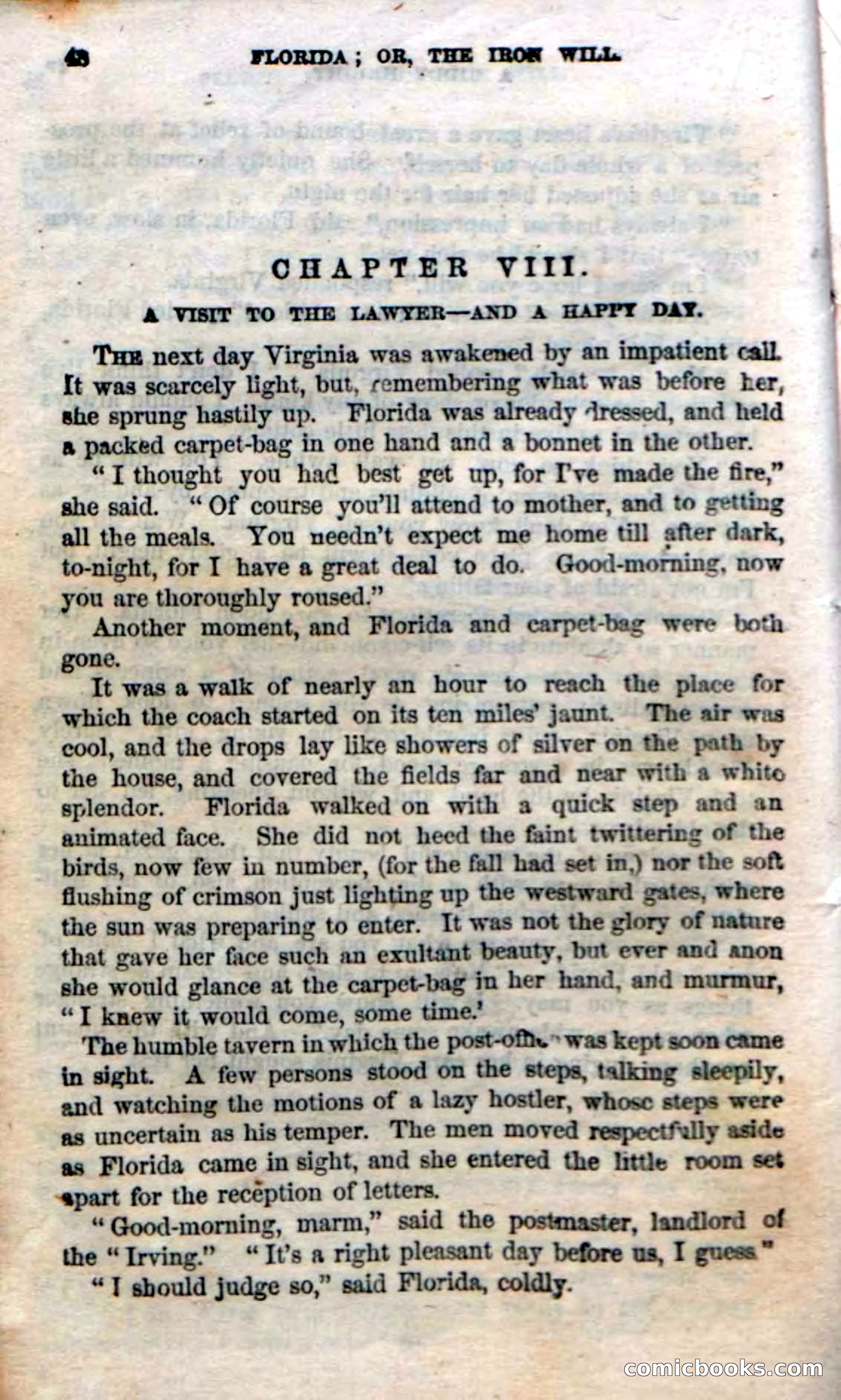 Beadle's Dime Novels No. 20: Florida; or, The Iron Will — page 50 of 130
