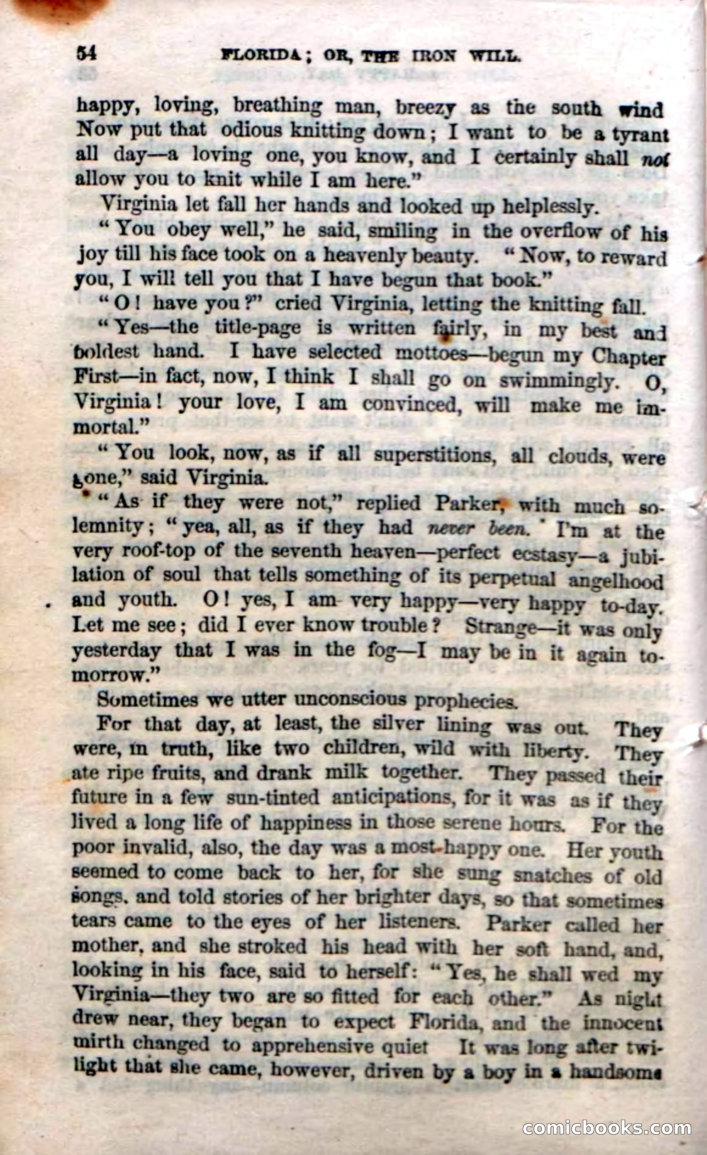 Beadle's Dime Novels No. 20: Florida; or, The Iron Will — page 56 of 130