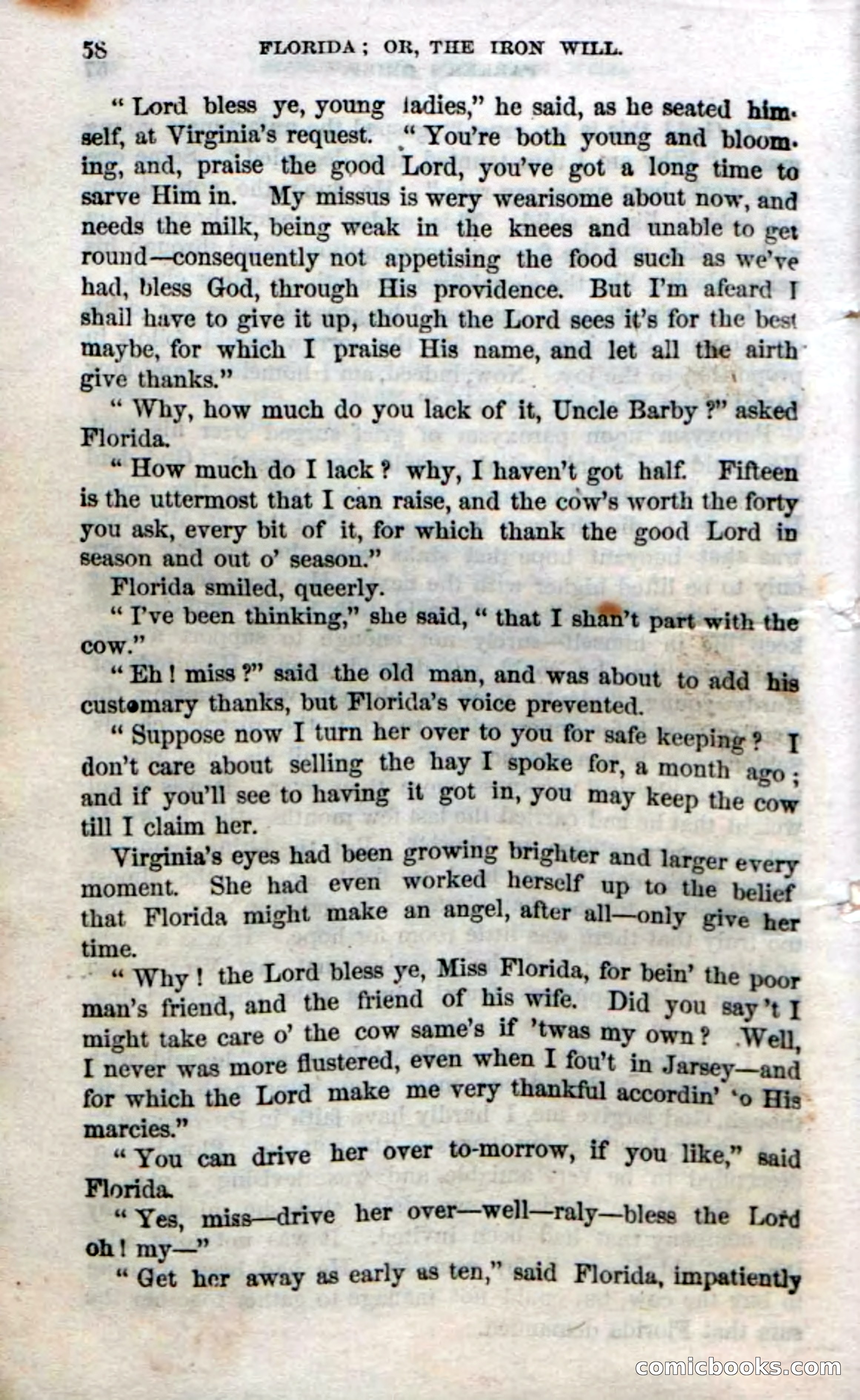 Beadle's Dime Novels No. 20: Florida; or, The Iron Will — page 60 of 130