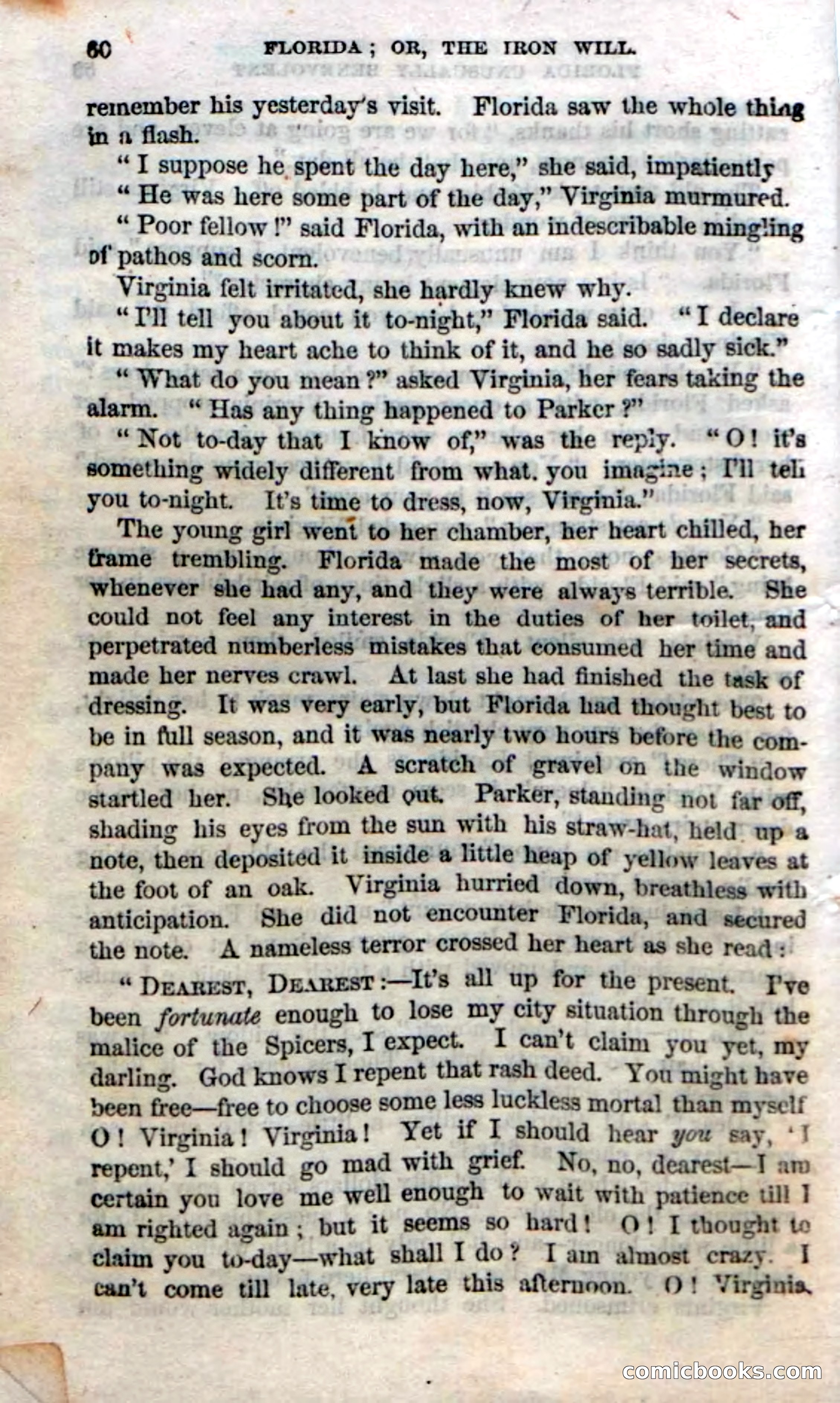 Beadle's Dime Novels No. 20: Florida; or, The Iron Will — page 62 of 130