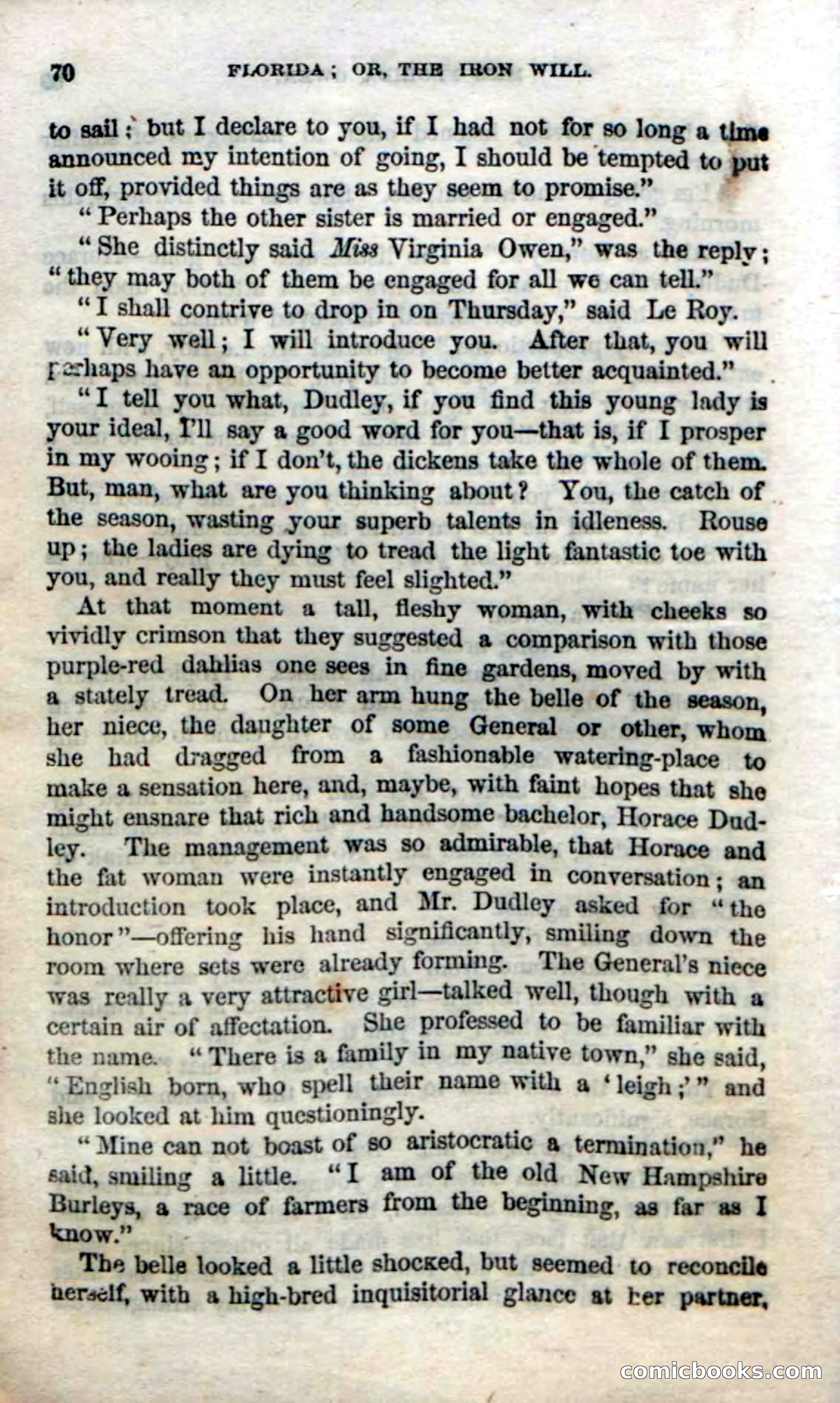Beadle's Dime Novels No. 20: Florida; or, The Iron Will — page 72 of 130