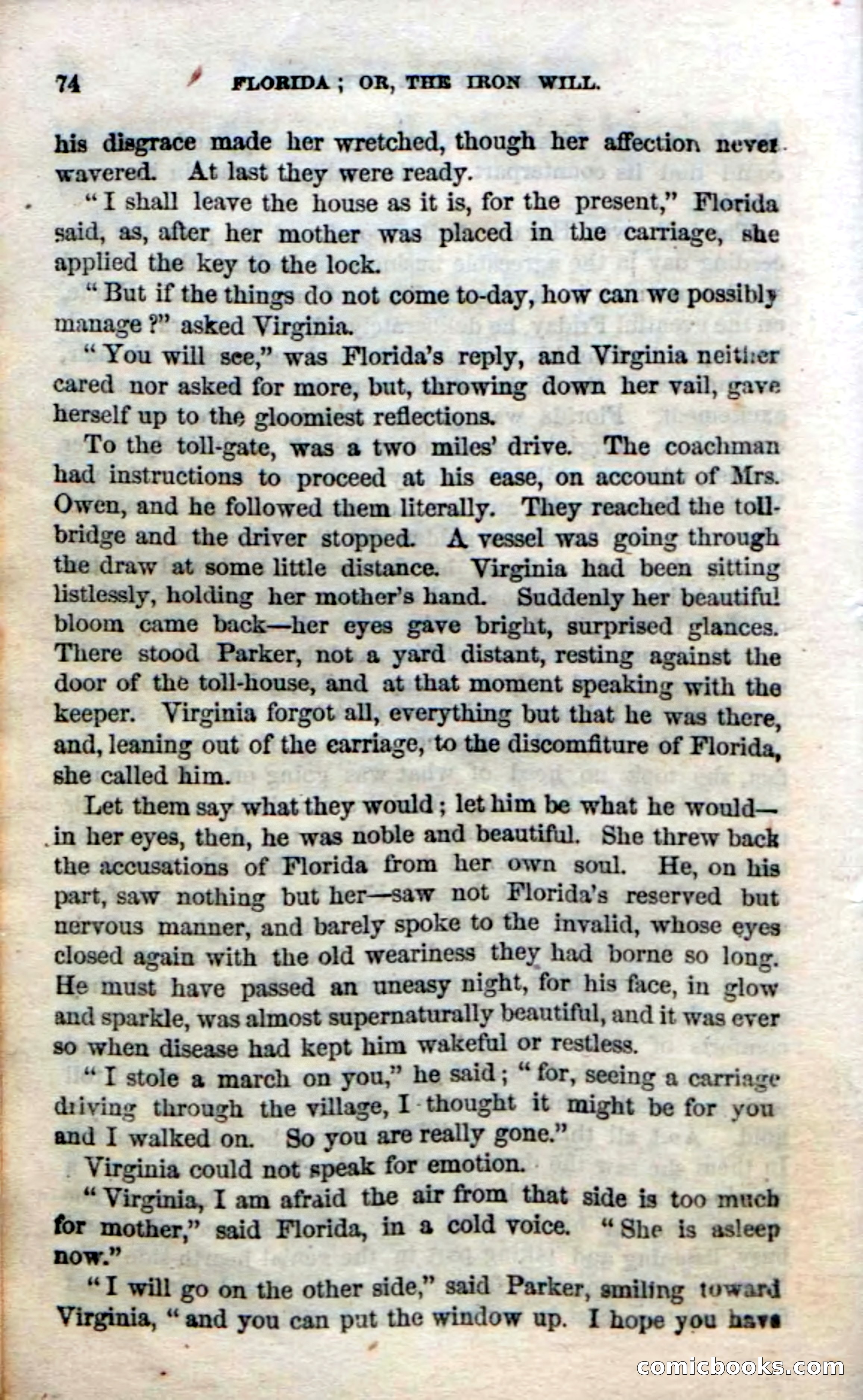 Beadle's Dime Novels No. 20: Florida; or, The Iron Will — page 76 of 130