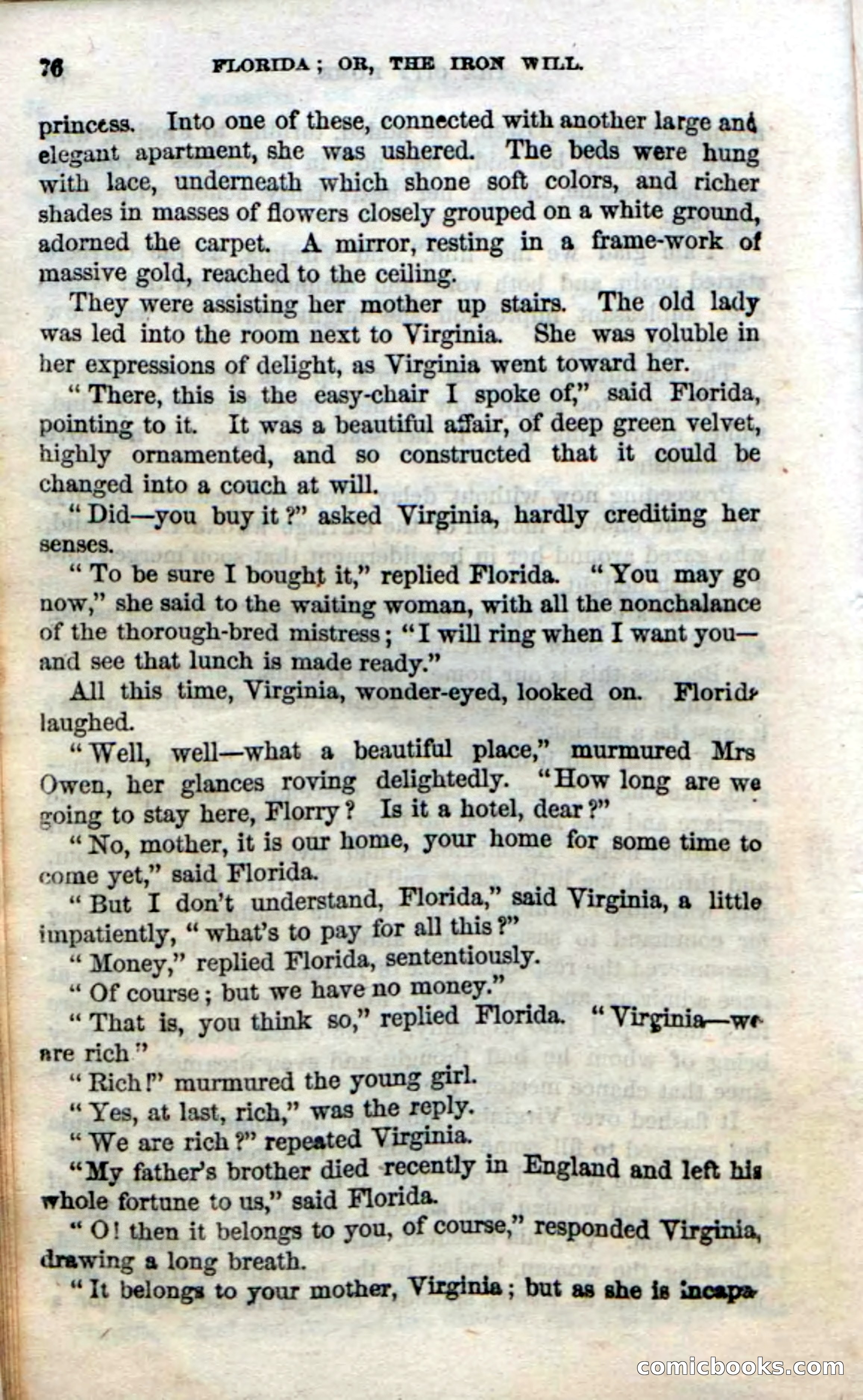 Beadle's Dime Novels No. 20: Florida; or, The Iron Will — page 78 of 130