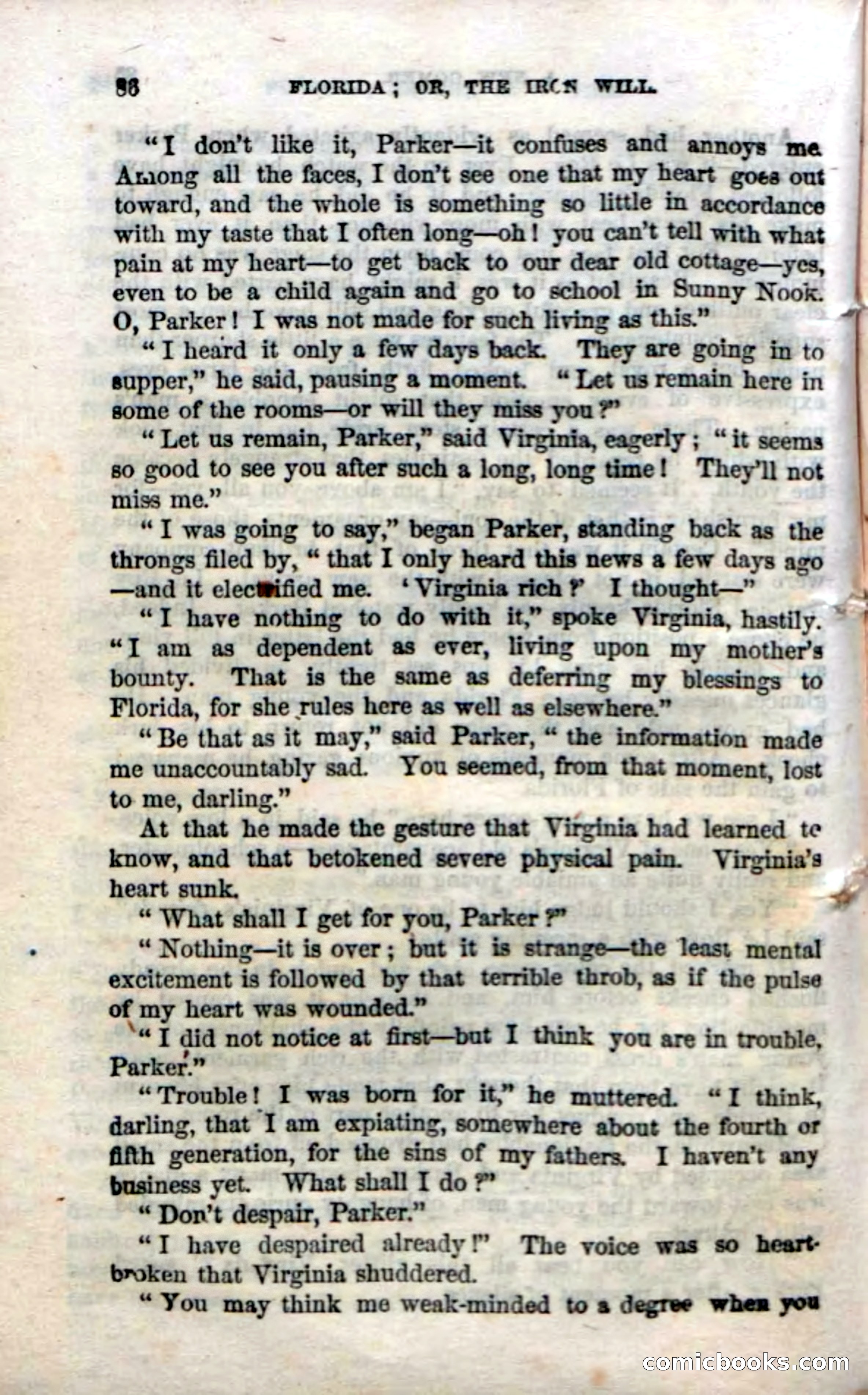 Beadle's Dime Novels No. 20: Florida; or, The Iron Will — page 88 of 130