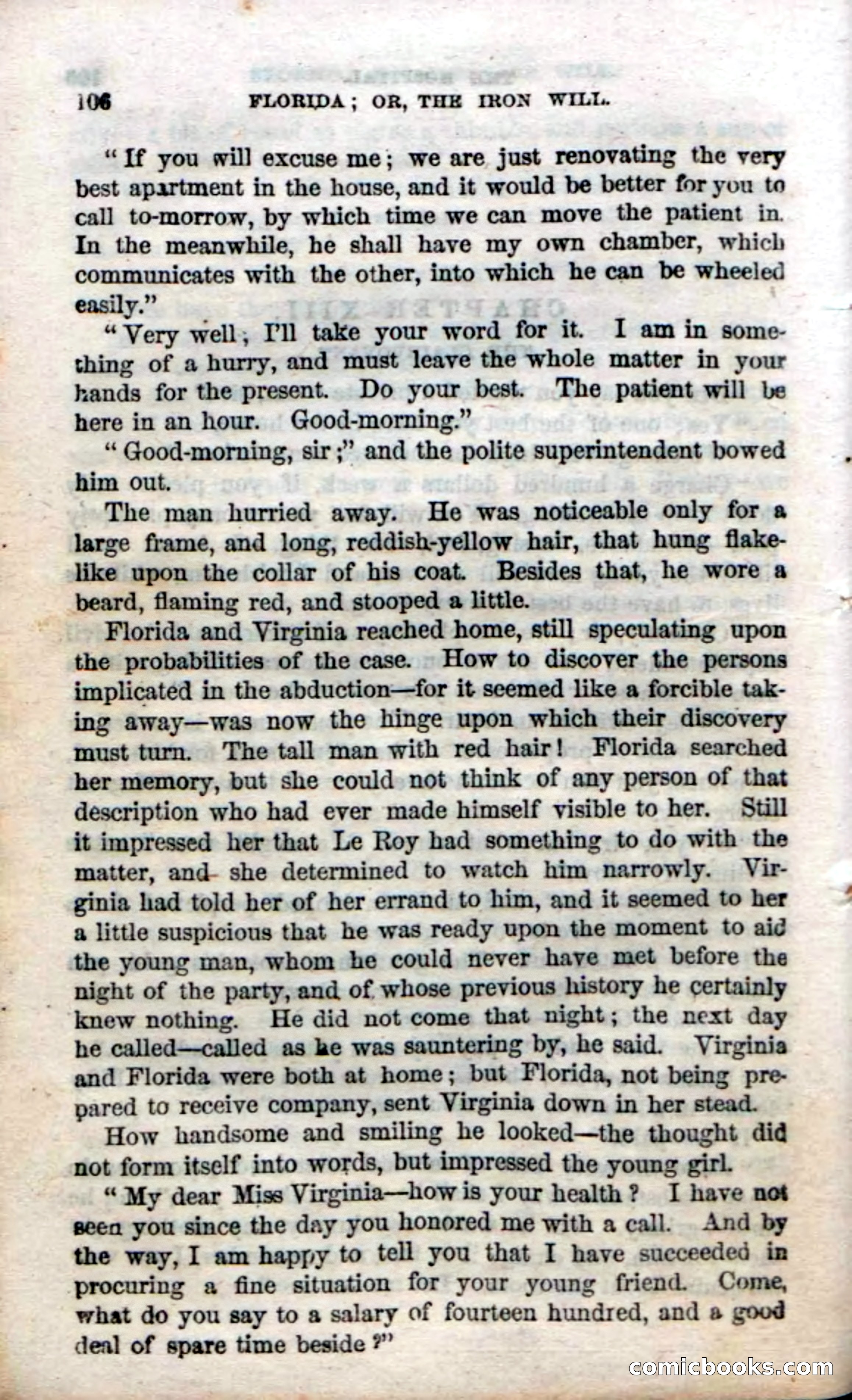 Beadle's Dime Novels No. 20: Florida; or, The Iron Will — page 108 of 130
