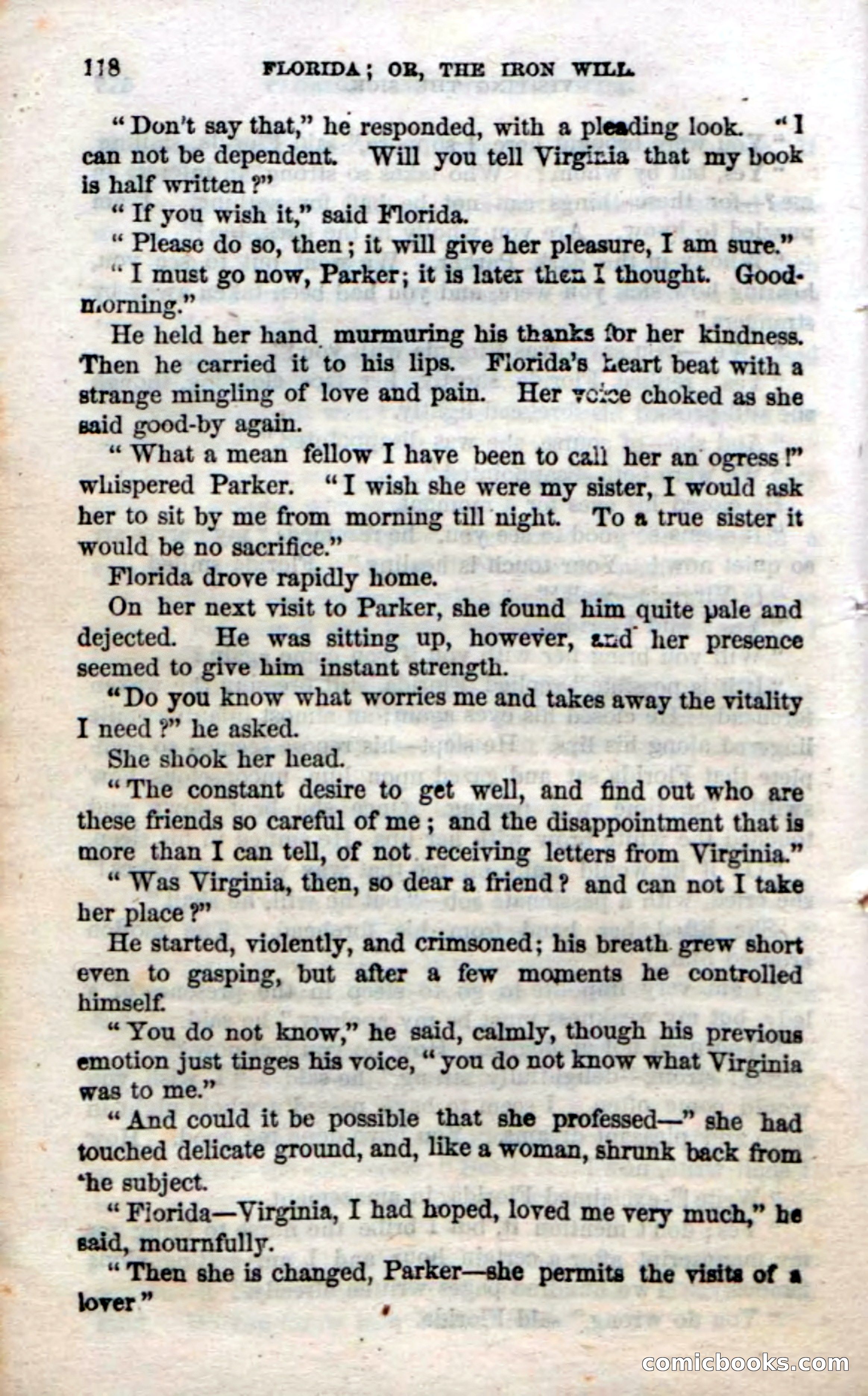 Beadle's Dime Novels No. 20: Florida; or, The Iron Will — page 120 of 130