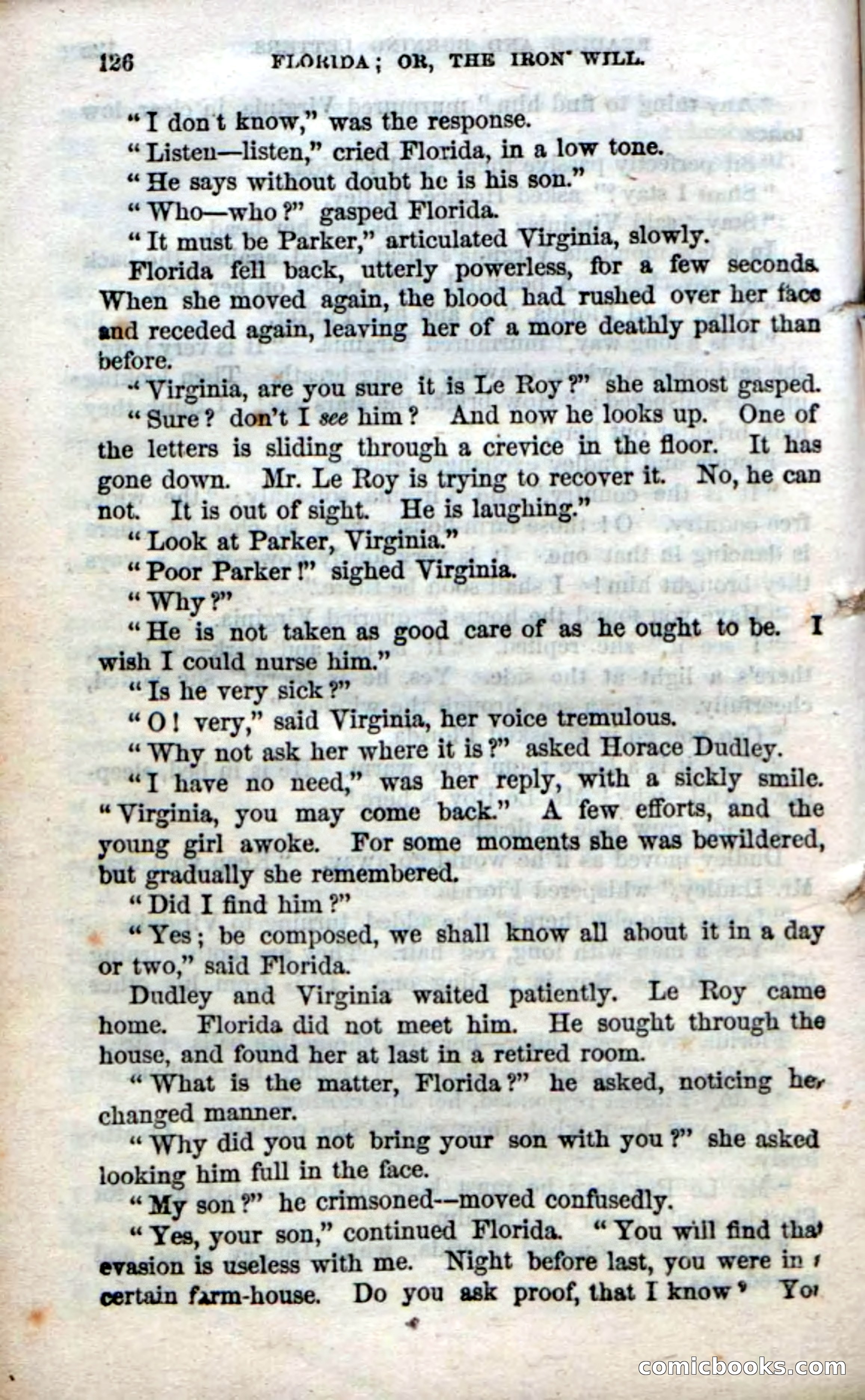 Beadle's Dime Novels No. 20: Florida; or, The Iron Will — page 128 of 130
