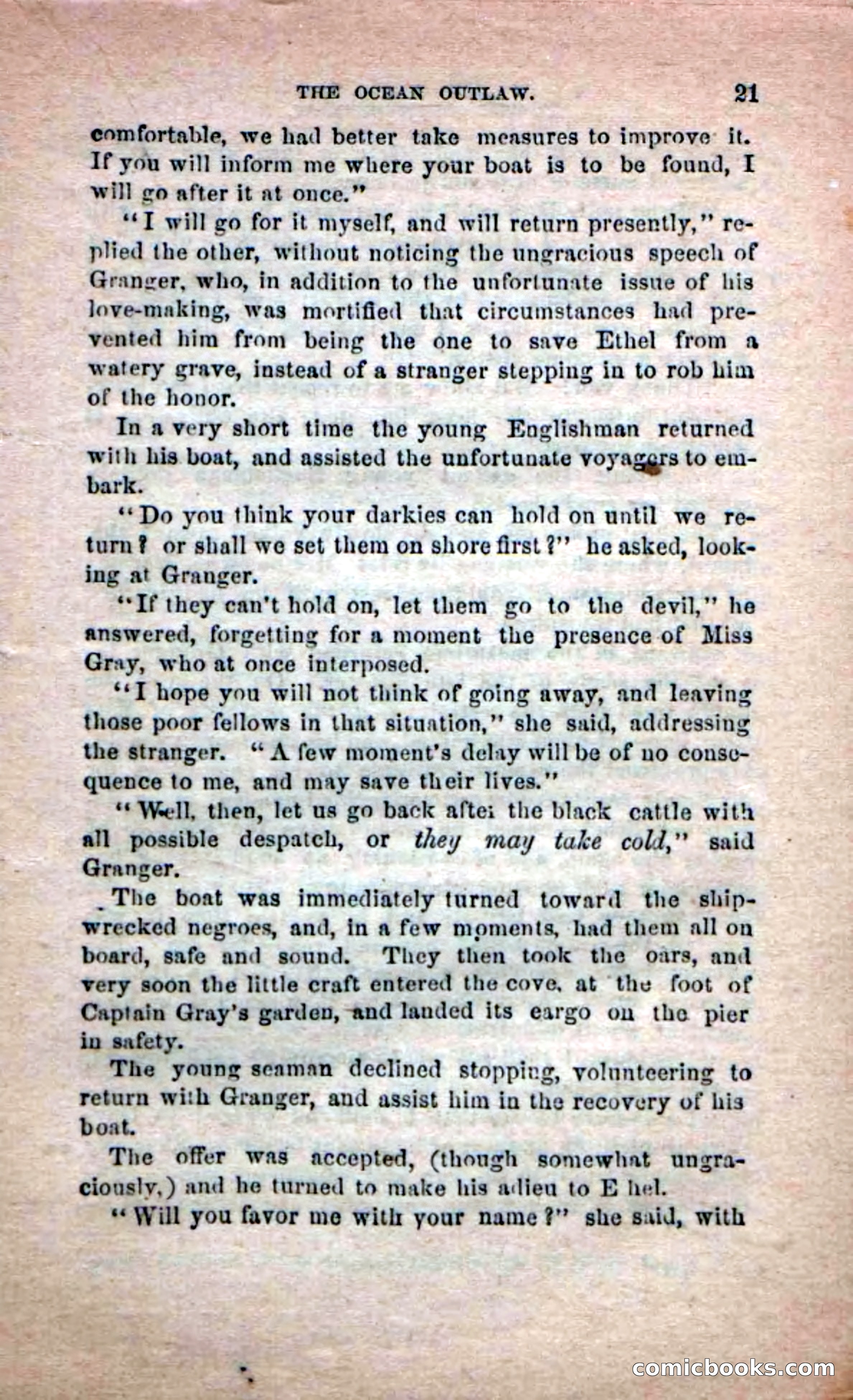 Beadle's Dime Novels No. 208: The Ocean Outlaw — page 19 of 100