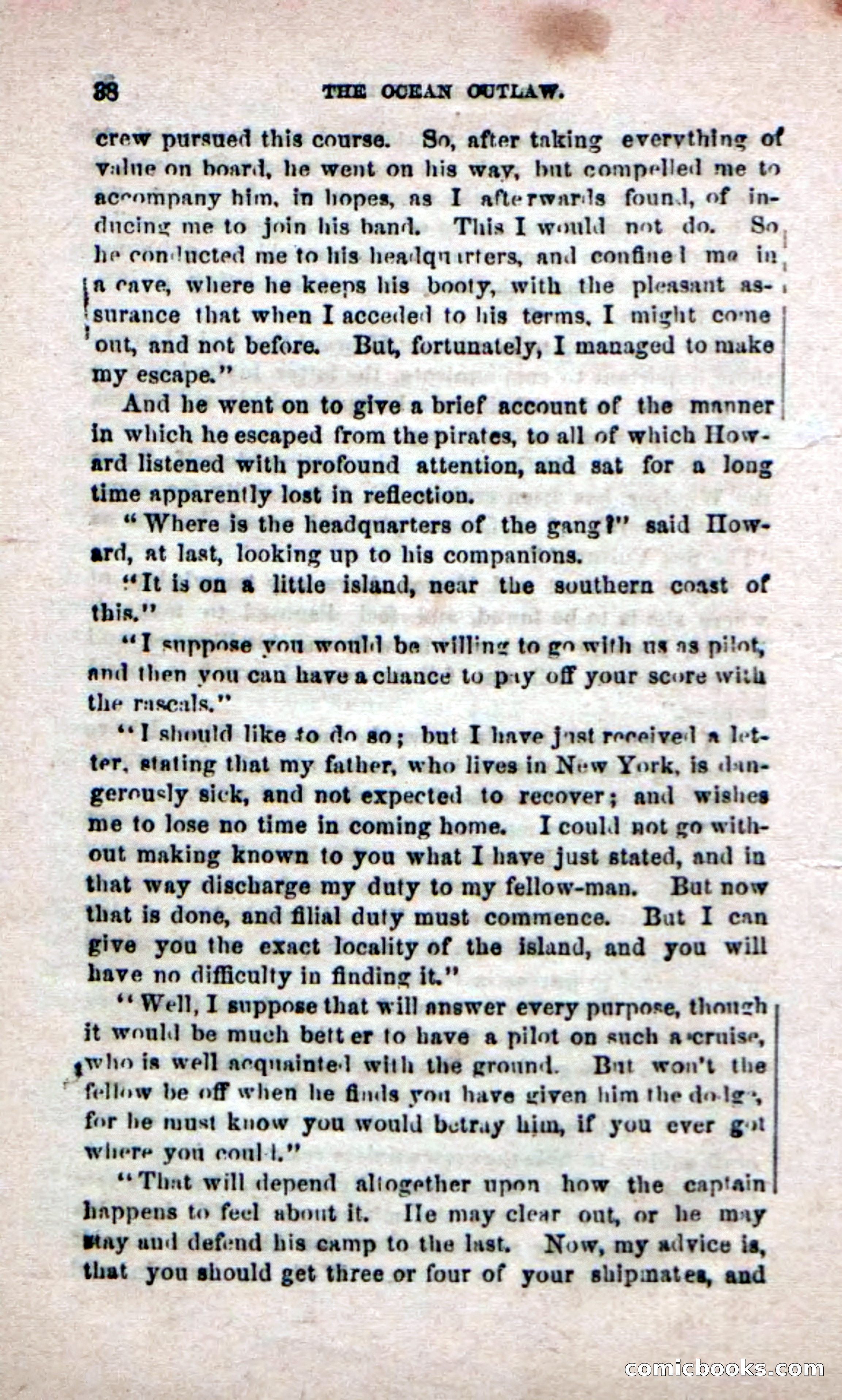 Beadle's Dime Novels No. 208: The Ocean Outlaw — page 36 of 100