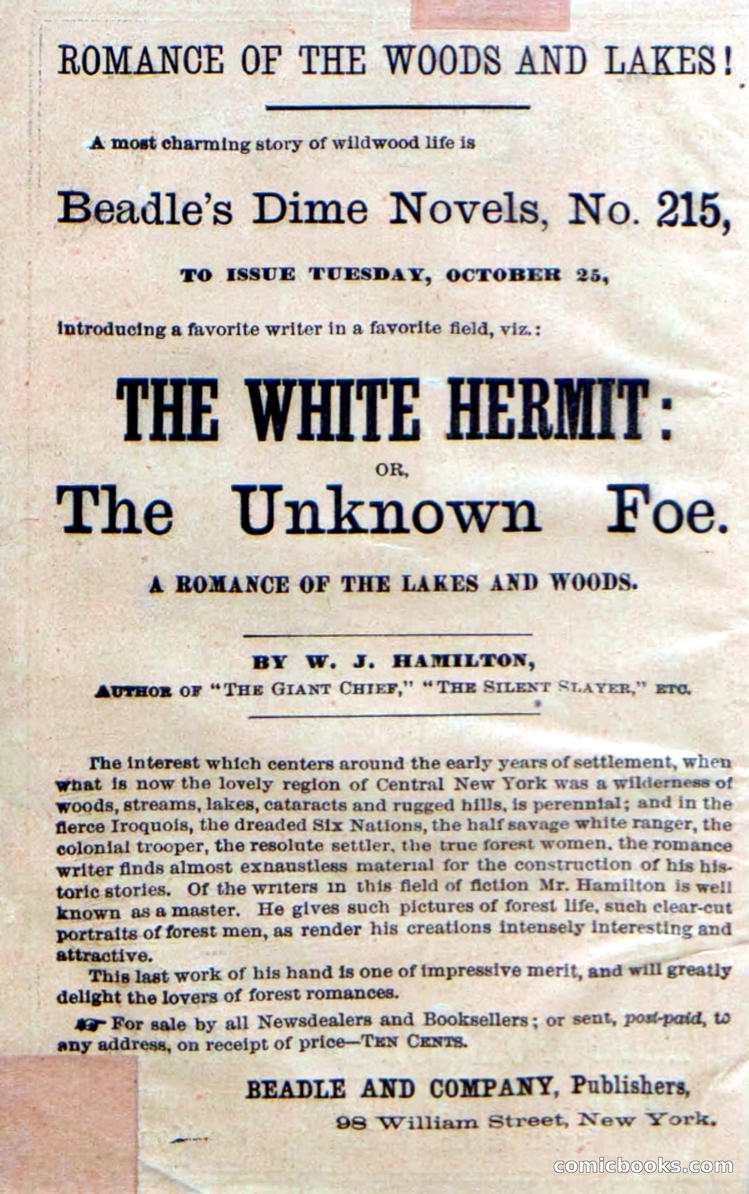 Beadle's Dime Novels No. 214: The Forest Monster — page 2 of 100
