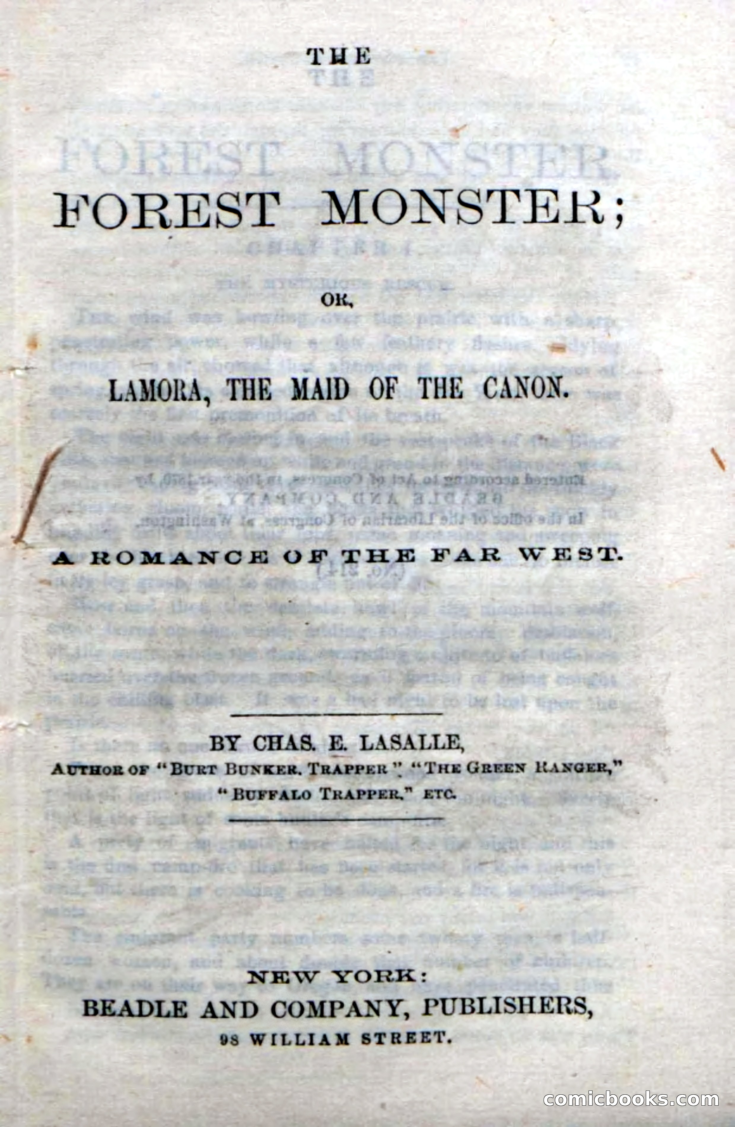 Beadle's Dime Novels No. 214: The Forest Monster — page 5 of 100