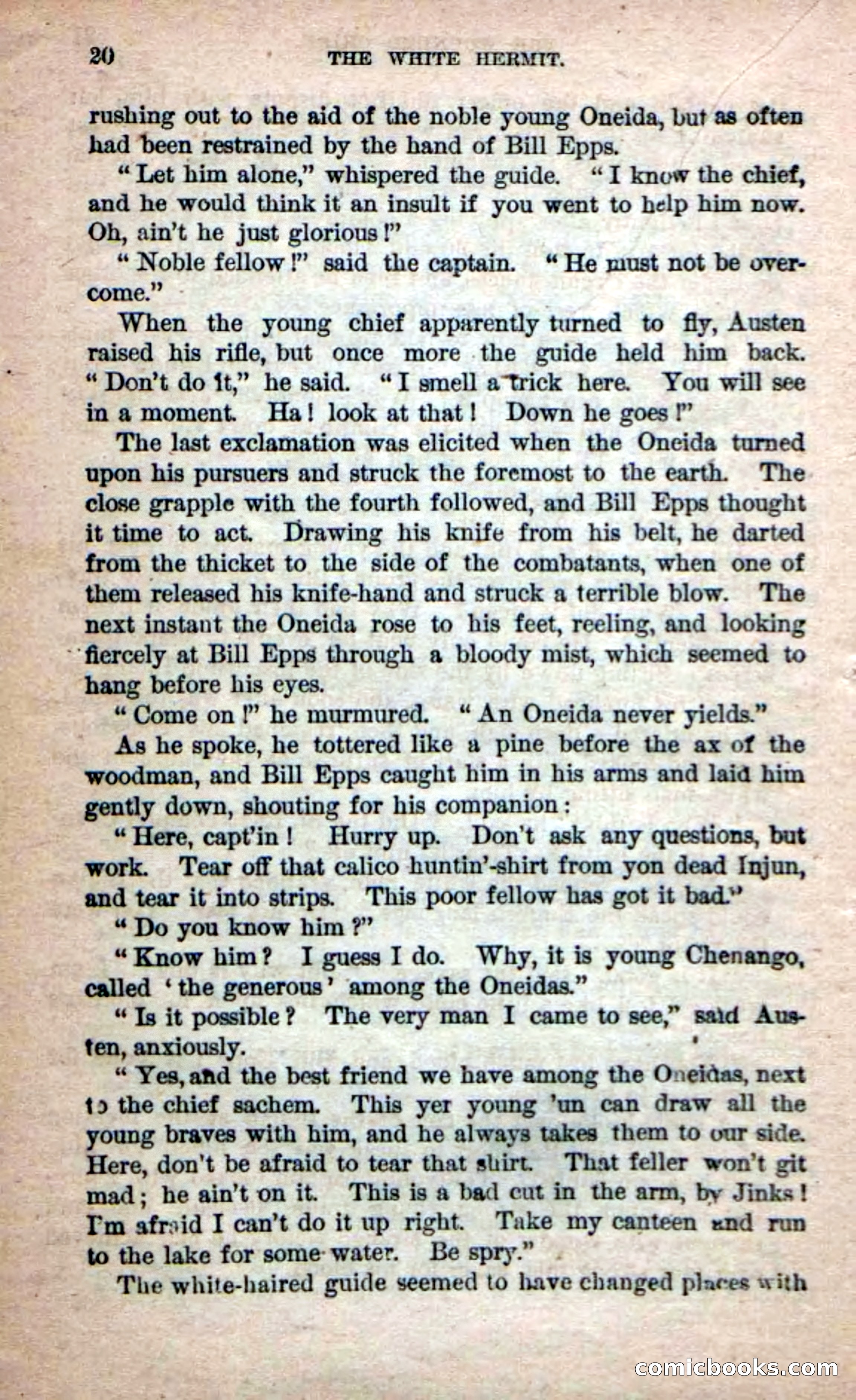 Beadle's Dime Novels No. 215: The White Hermit — page 18 of 98