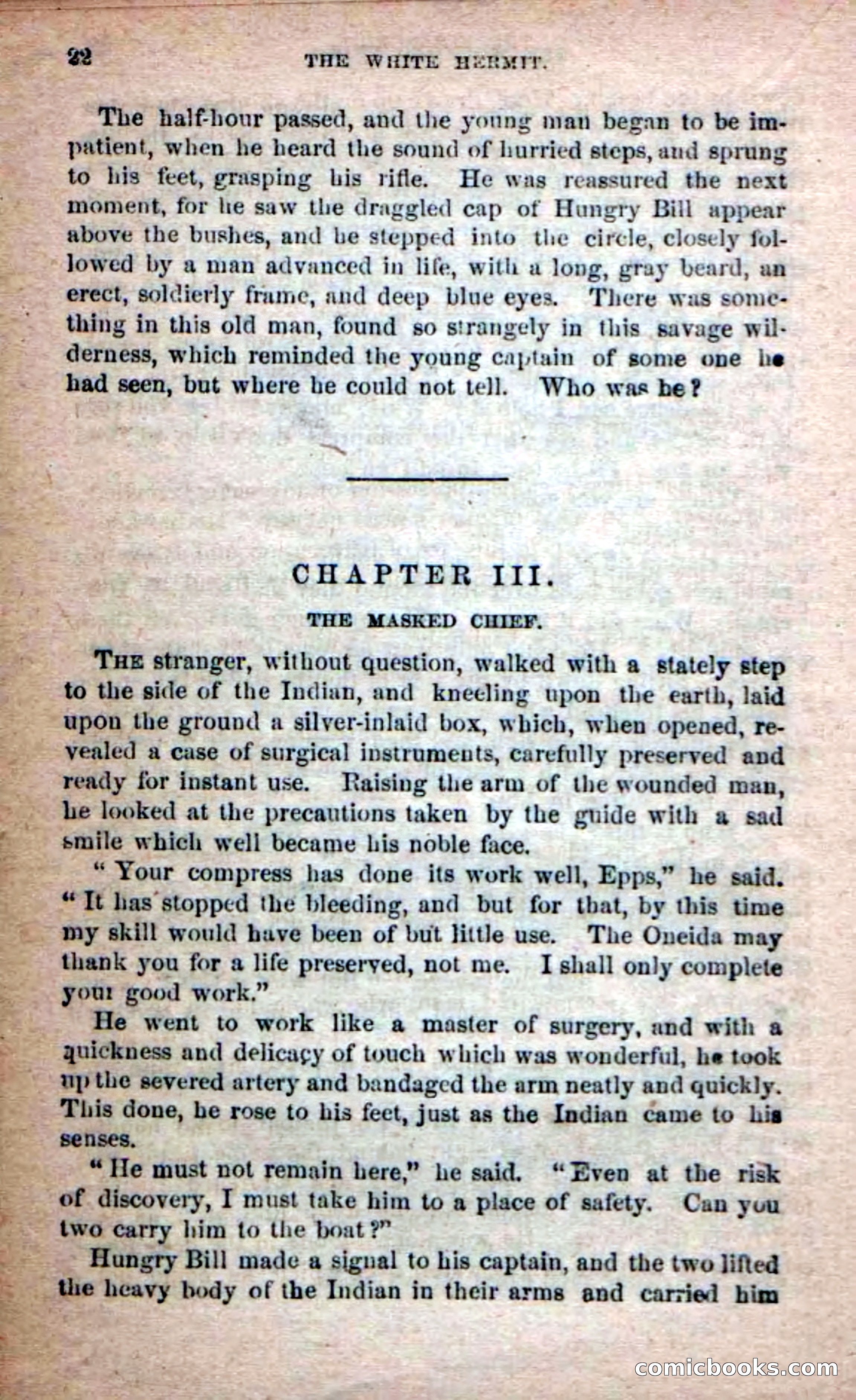 Beadle's Dime Novels No. 215: The White Hermit — page 20 of 98