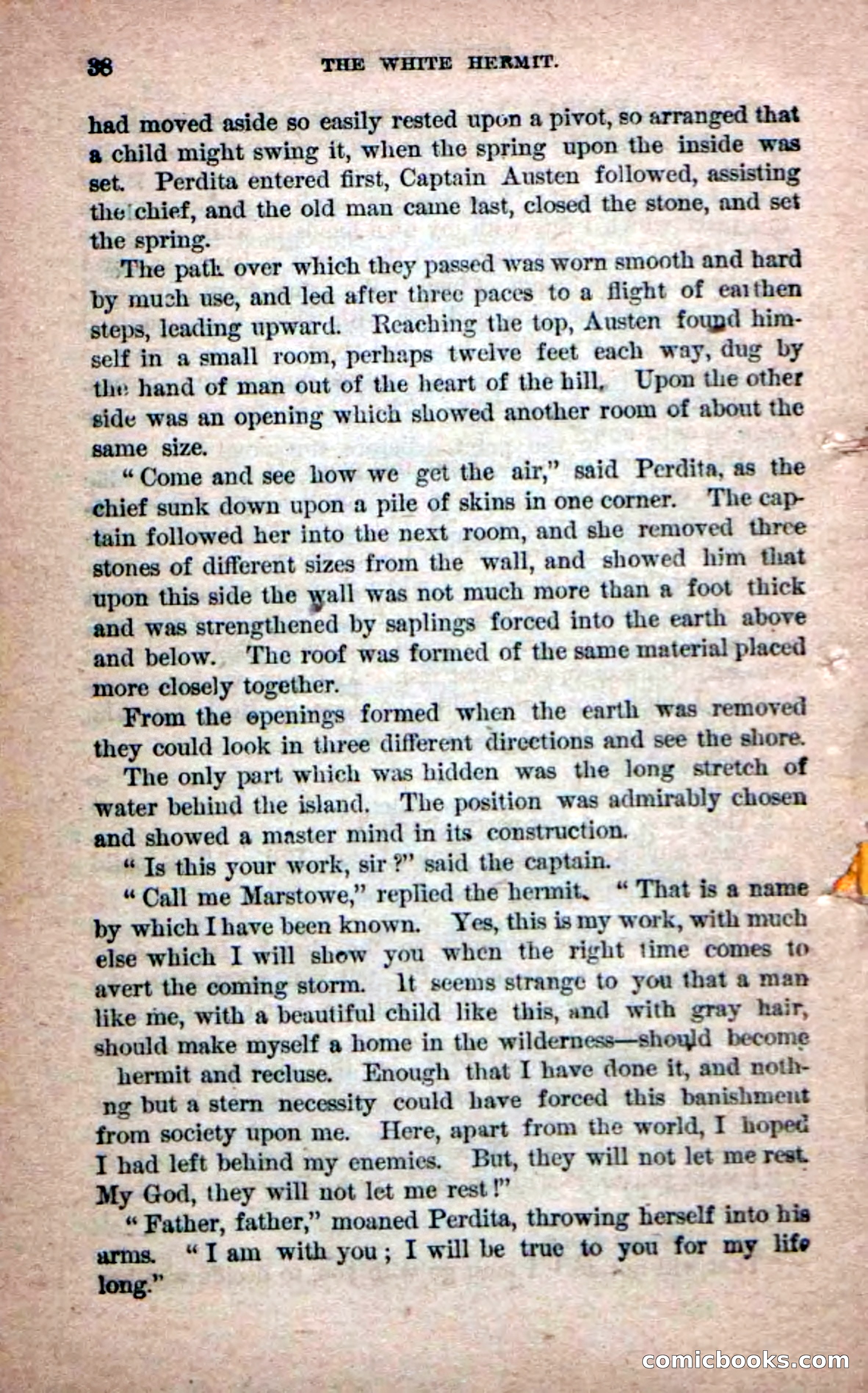 Beadle's Dime Novels No. 215: The White Hermit — page 36 of 98