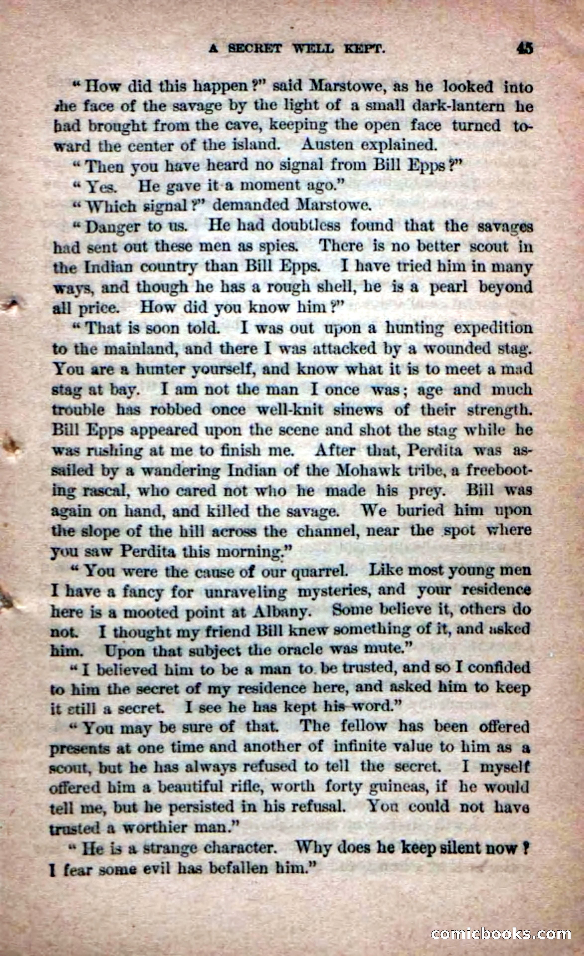 Beadle's Dime Novels No. 215: The White Hermit — page 43 of 98
