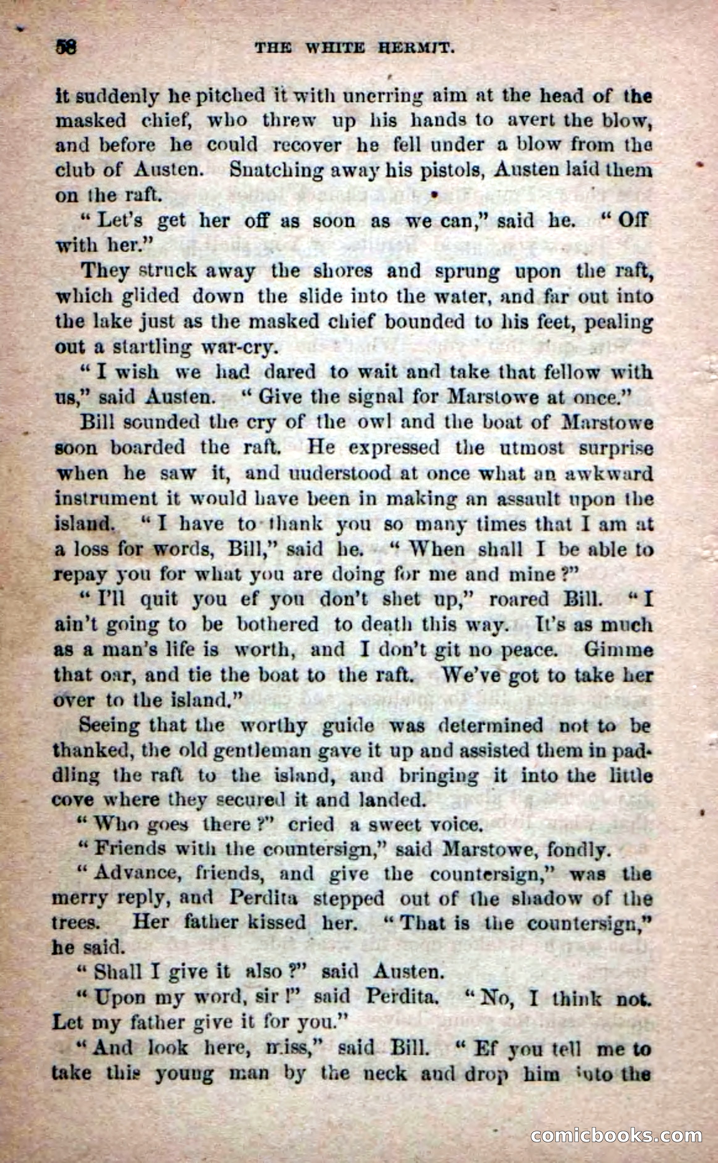 Beadle's Dime Novels No. 215: The White Hermit — page 56 of 98