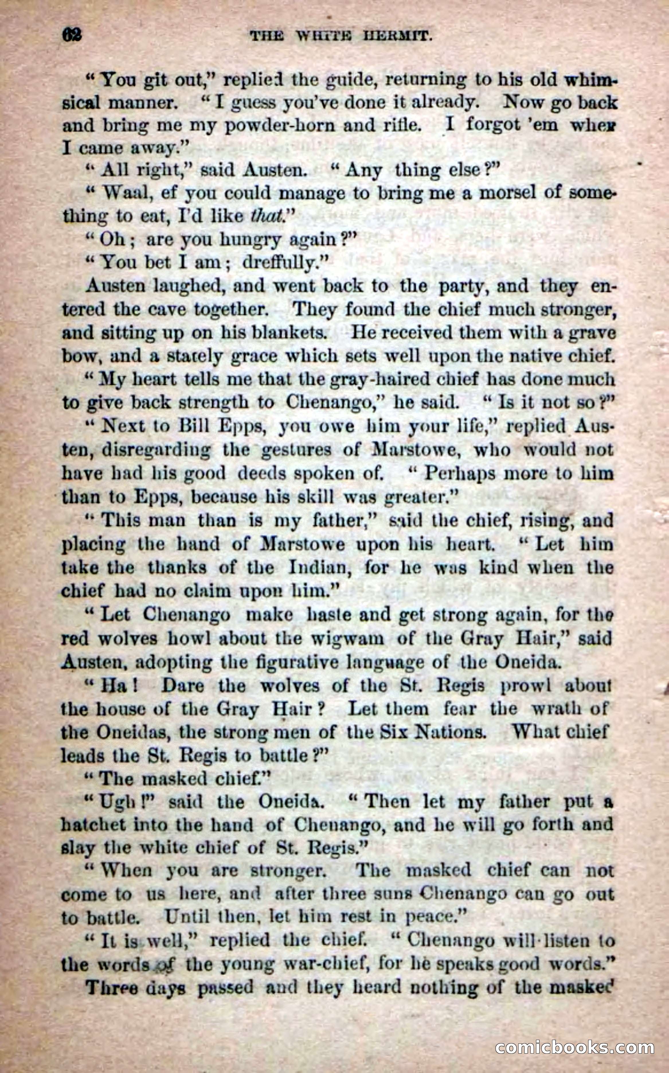 Beadle's Dime Novels No. 215: The White Hermit — page 58 of 98