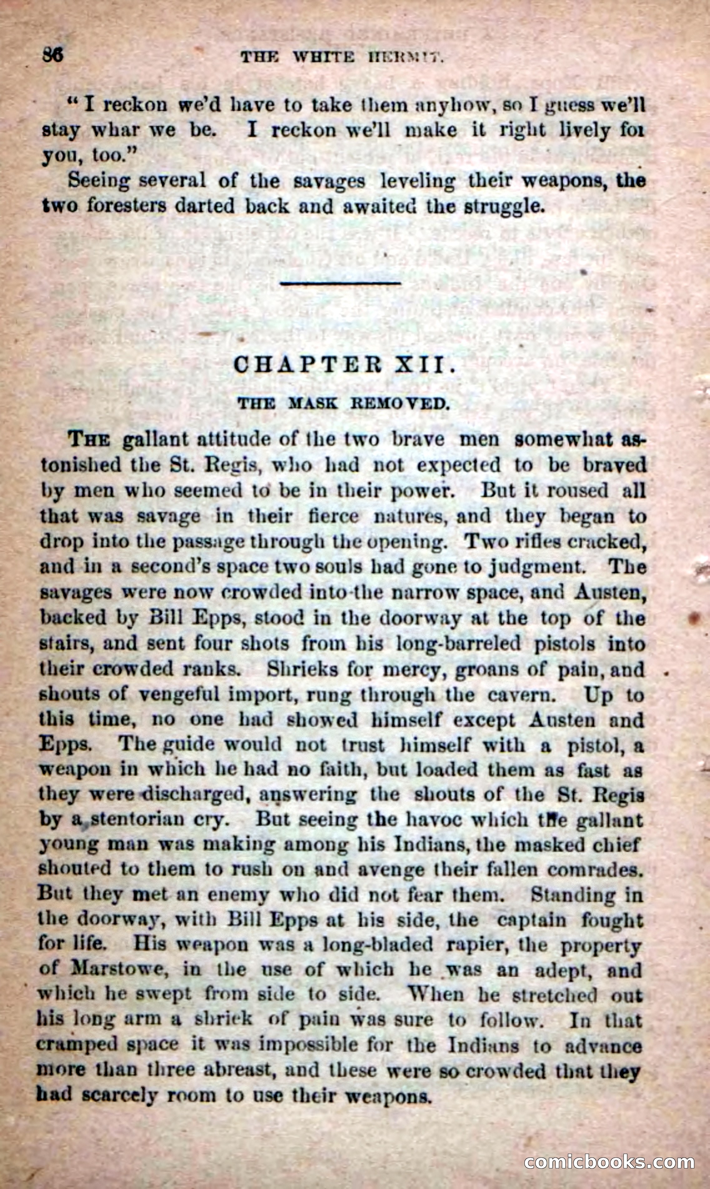 Beadle's Dime Novels No. 215: The White Hermit — page 82 of 98