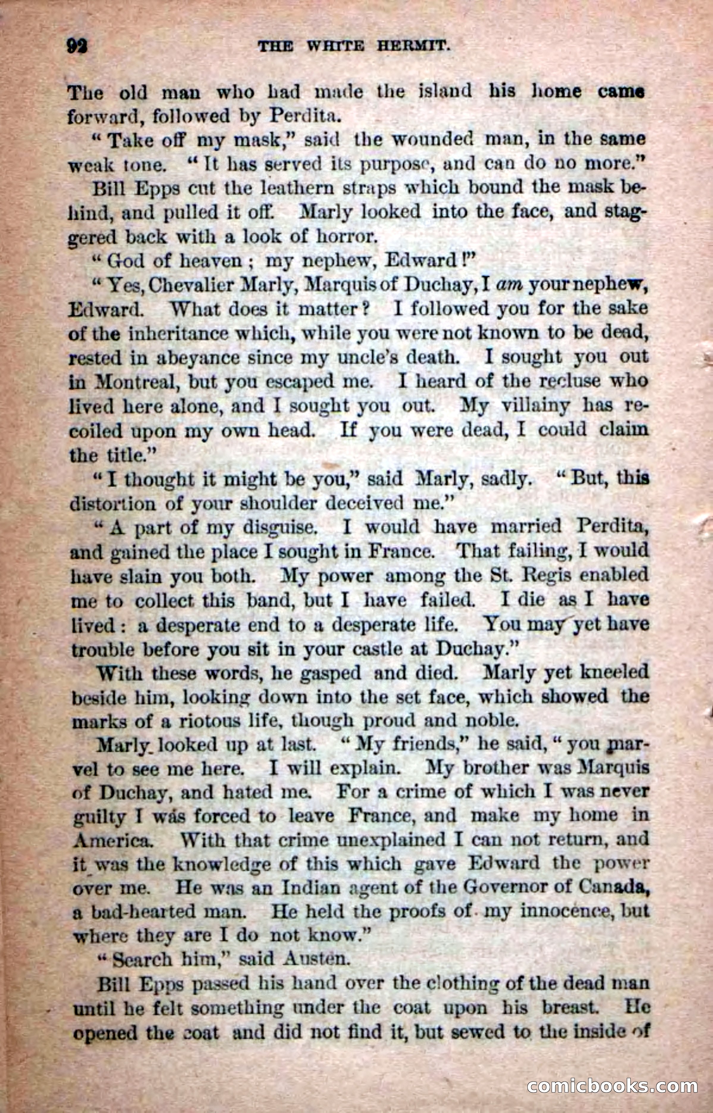 Beadle's Dime Novels No. 215: The White Hermit — page 88 of 98