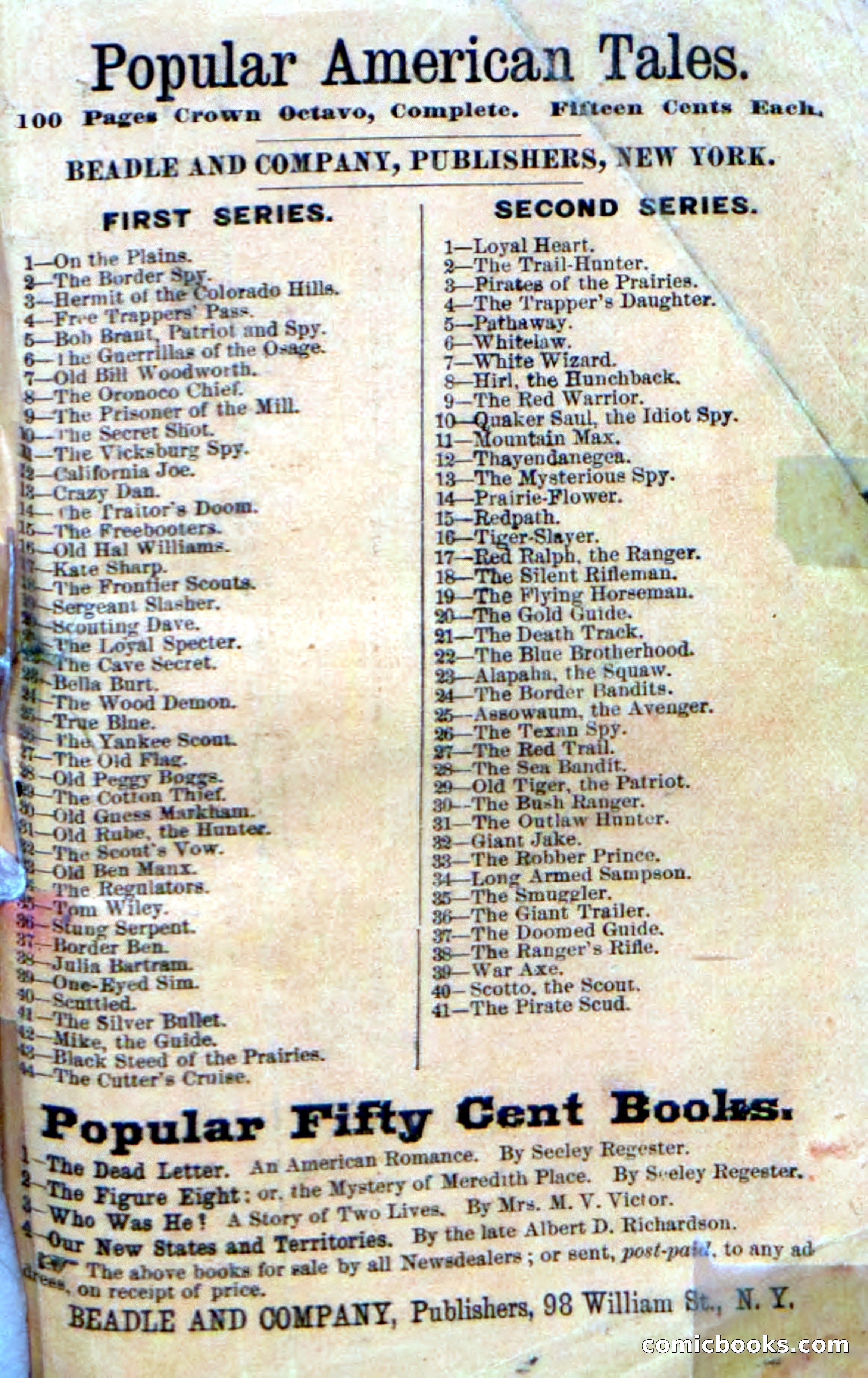 Beadle's Dime Novels No. 215: The White Hermit — page 97 of 98