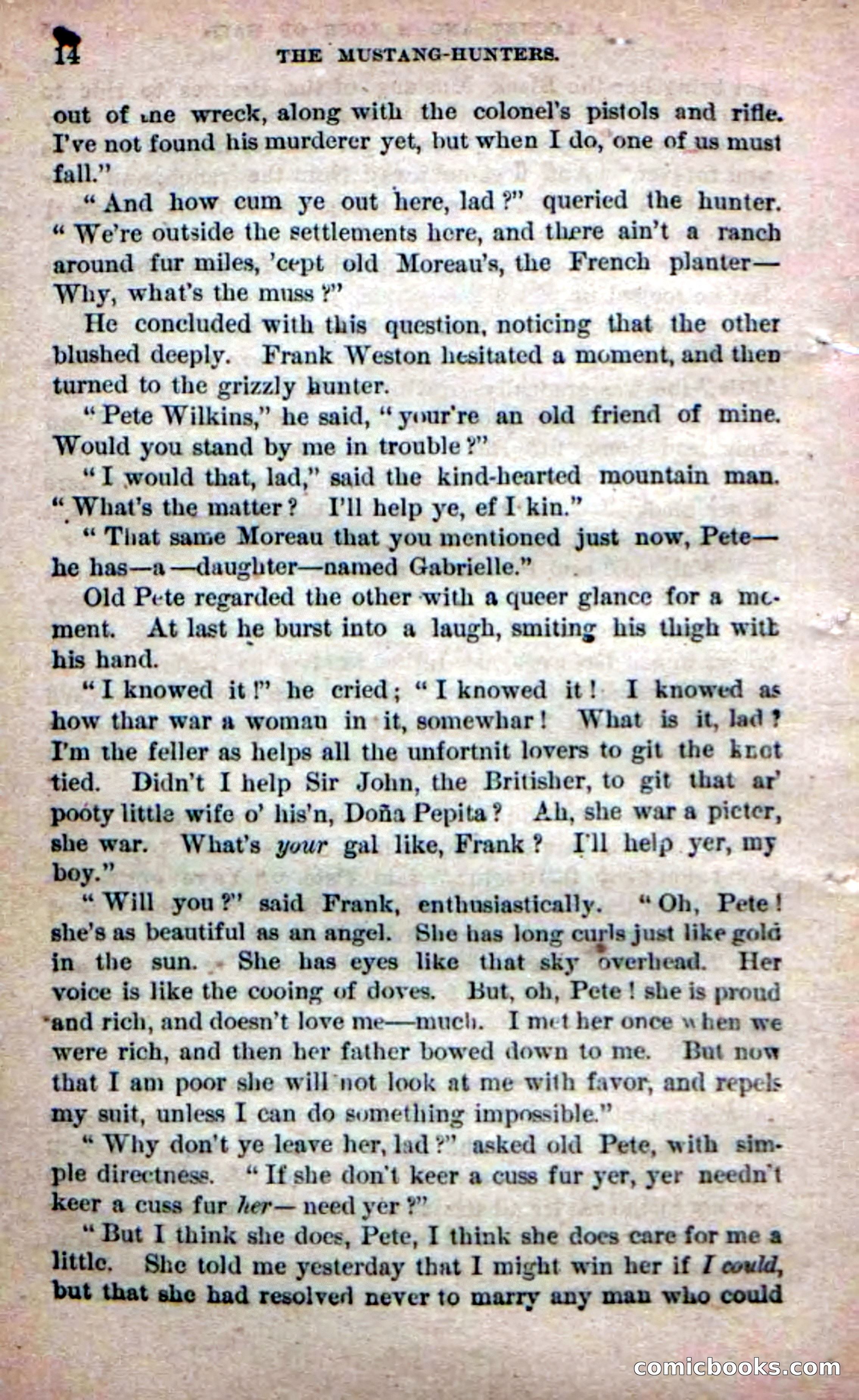 Beadle's Dime Novels No. 226: The Mustang-Hunters — page 12 of 100