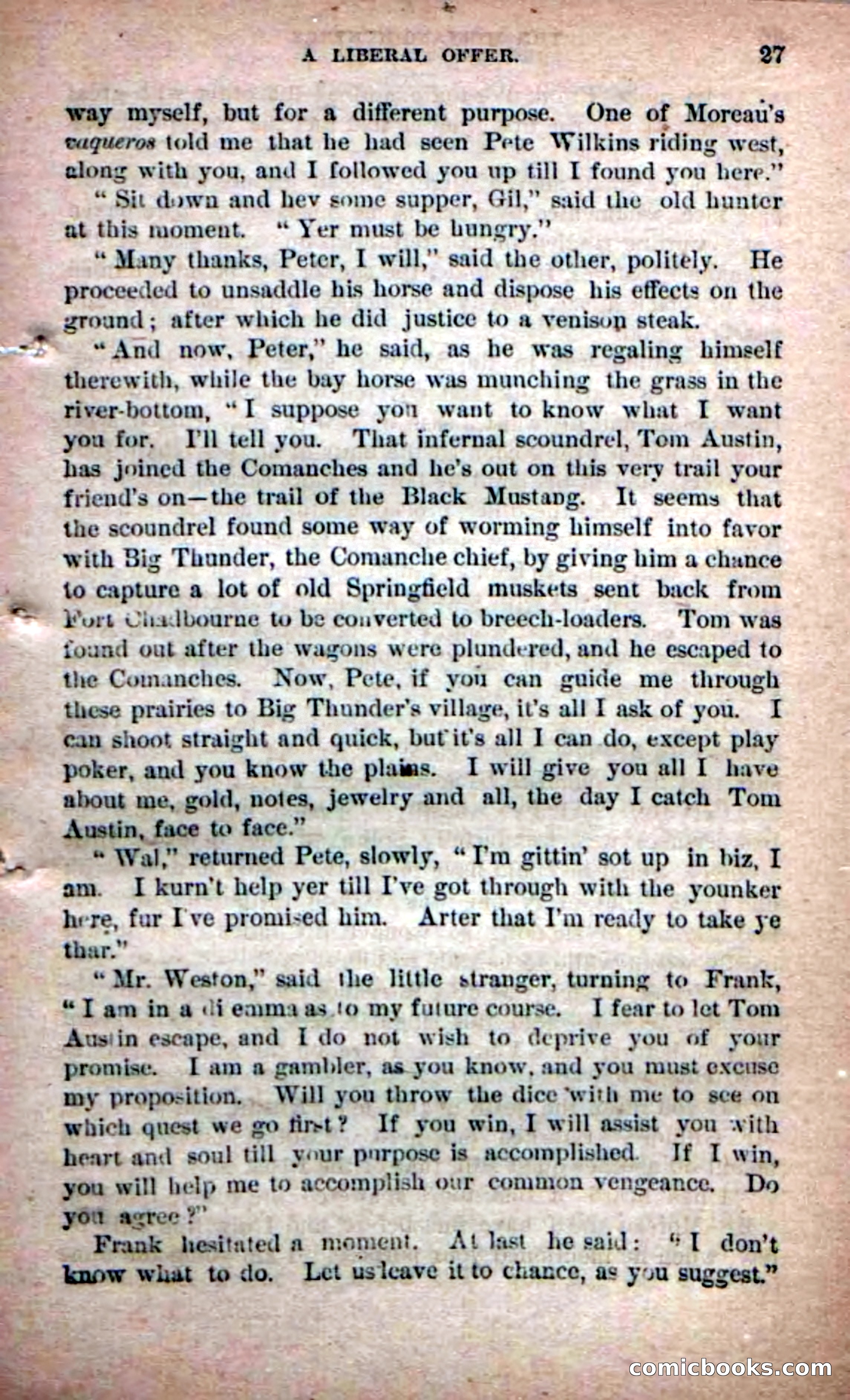 Beadle's Dime Novels No. 226: The Mustang-Hunters — page 25 of 100
