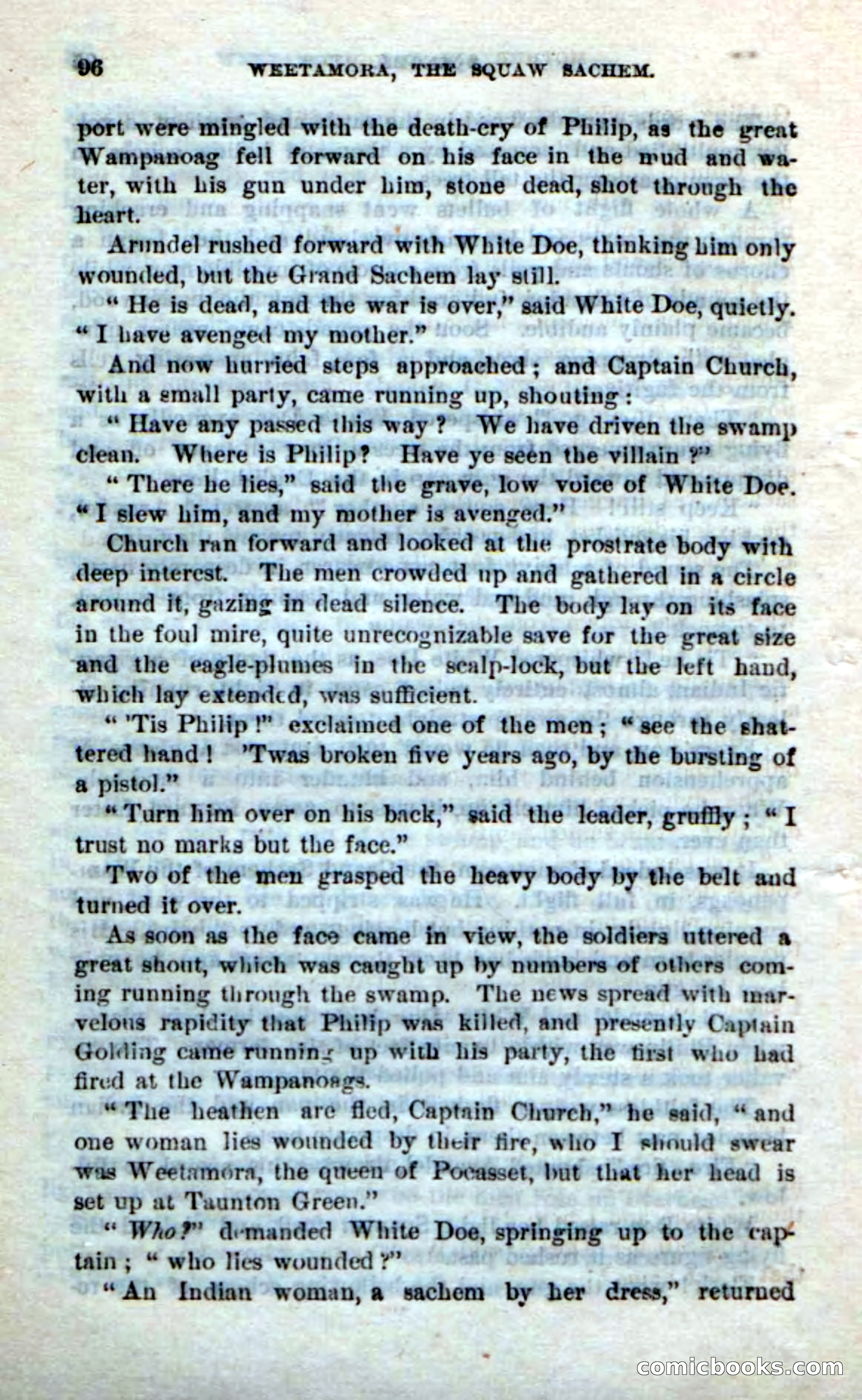 Beadle's Dime Novels No. 249: The Squaw Sachem — page 92: Pulp Fiction, 1872
