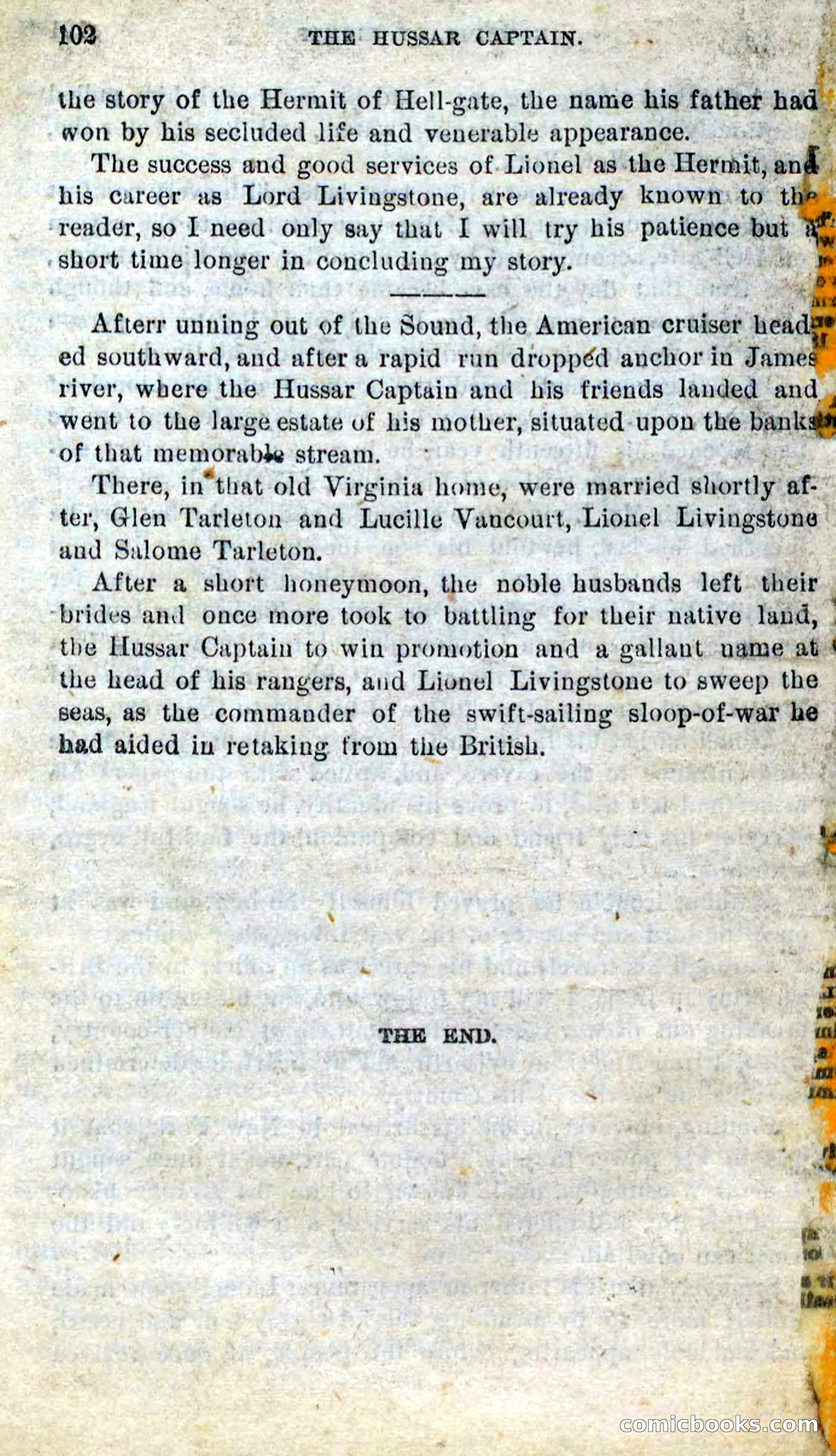 Beadle's Dime Novels No. 298: The Hussar Captain — page 98 of 100