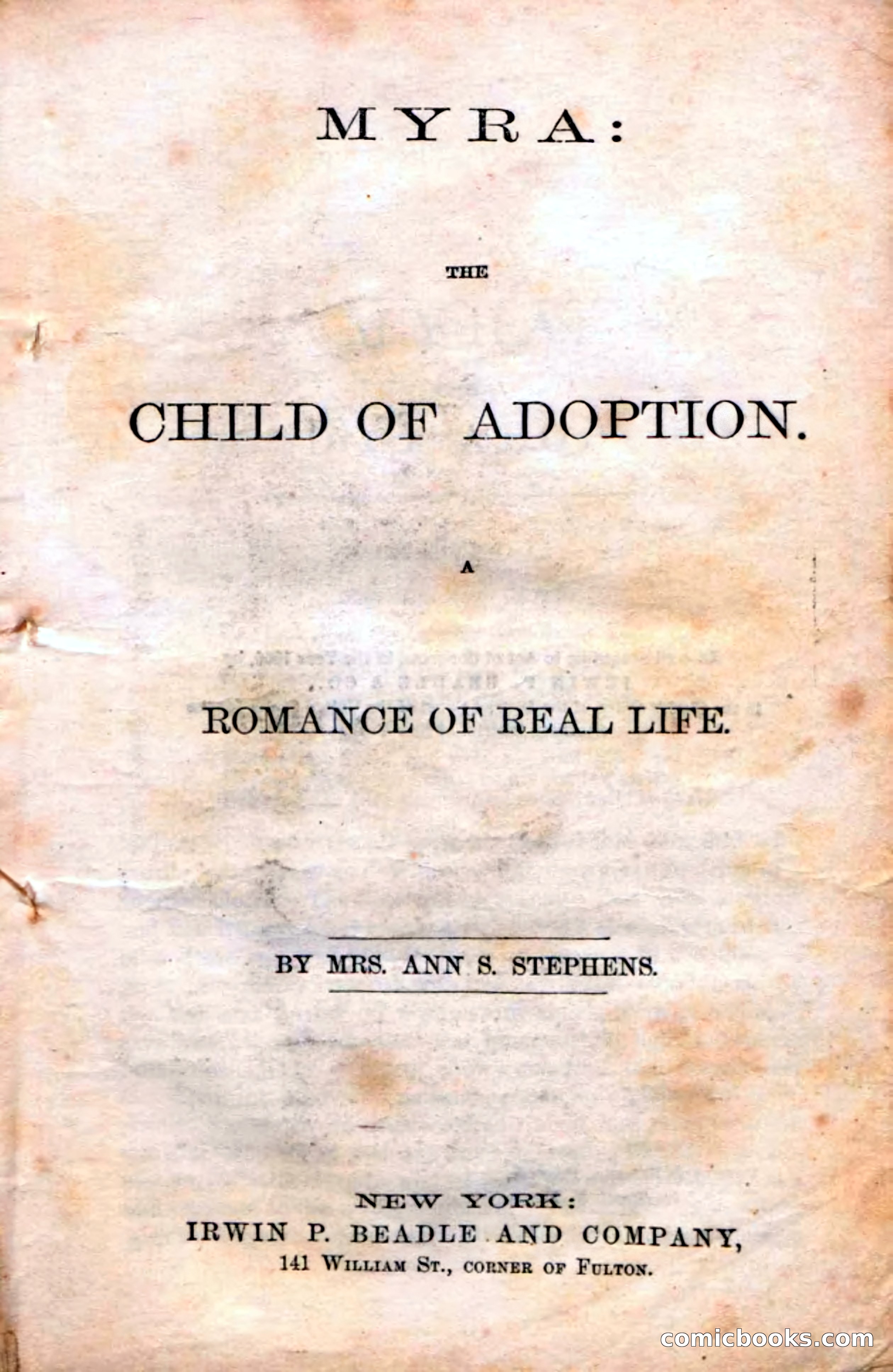 Beadle's Dime Novels No. 3: Myra, the Child of Adoption — page 5 of 130