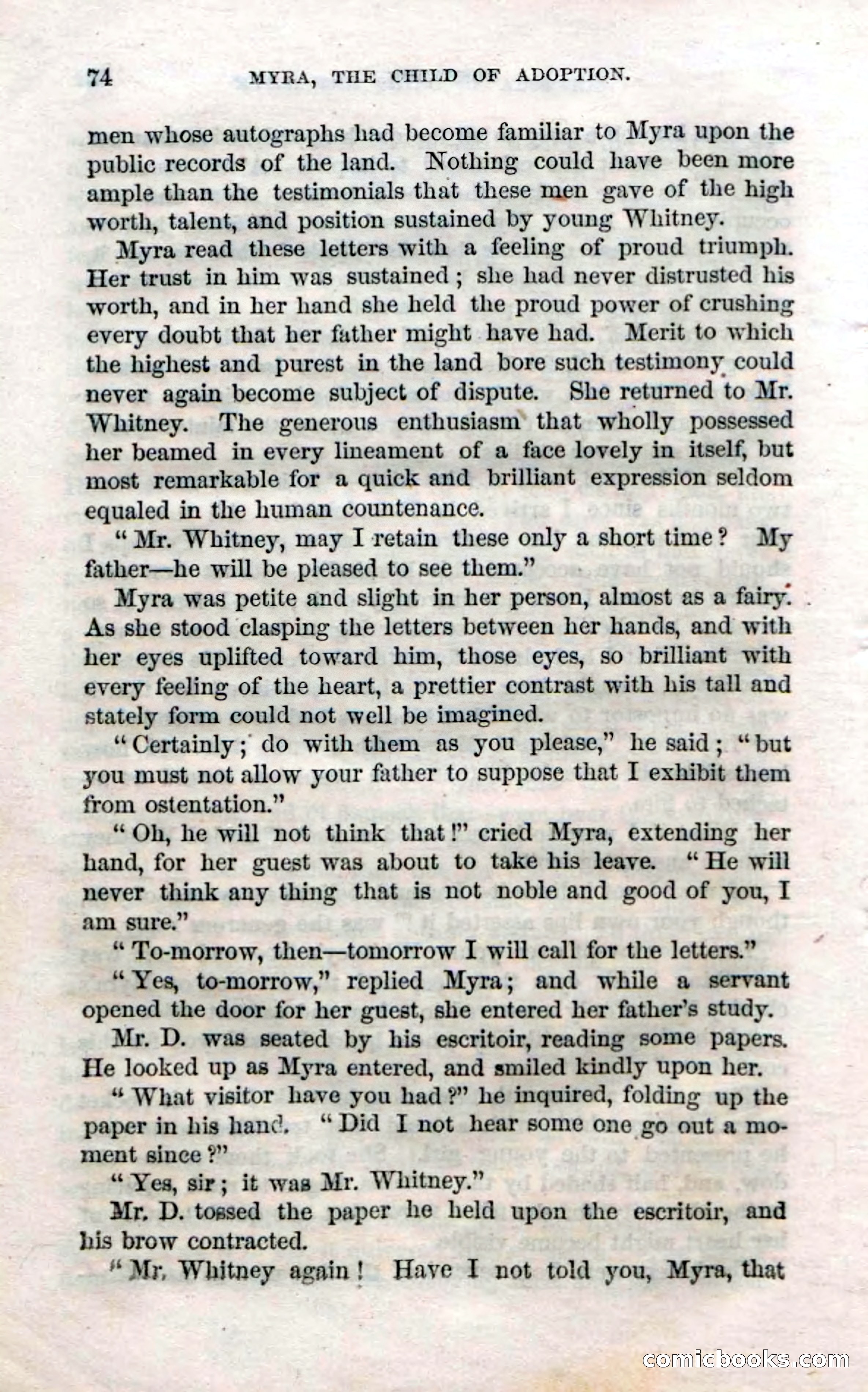 Beadle's Dime Novels No. 3: Myra, the Child of Adoption — page 76 of 130
