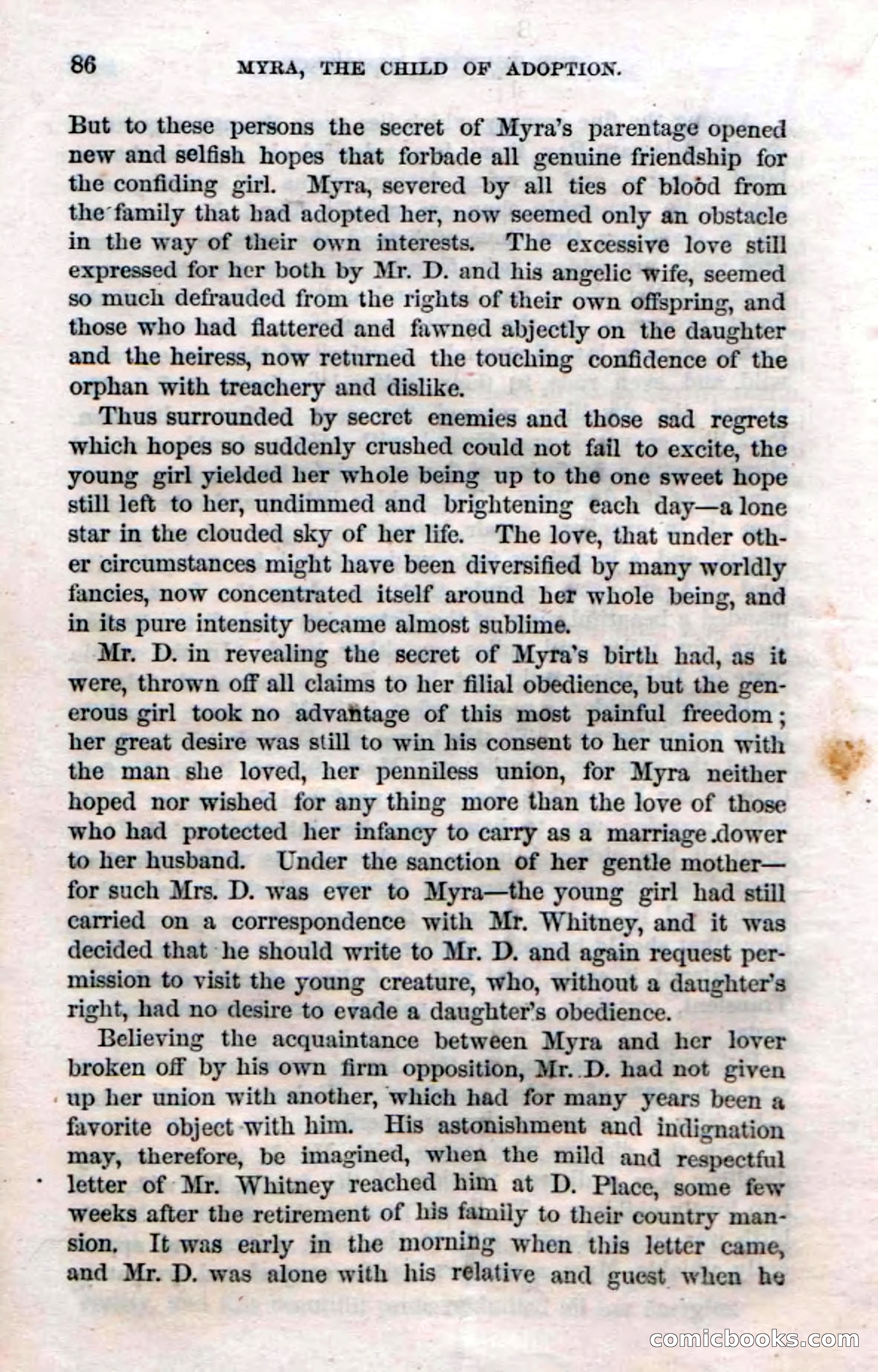 Beadle's Dime Novels No. 3: Myra, the Child of Adoption — page 88 of 130