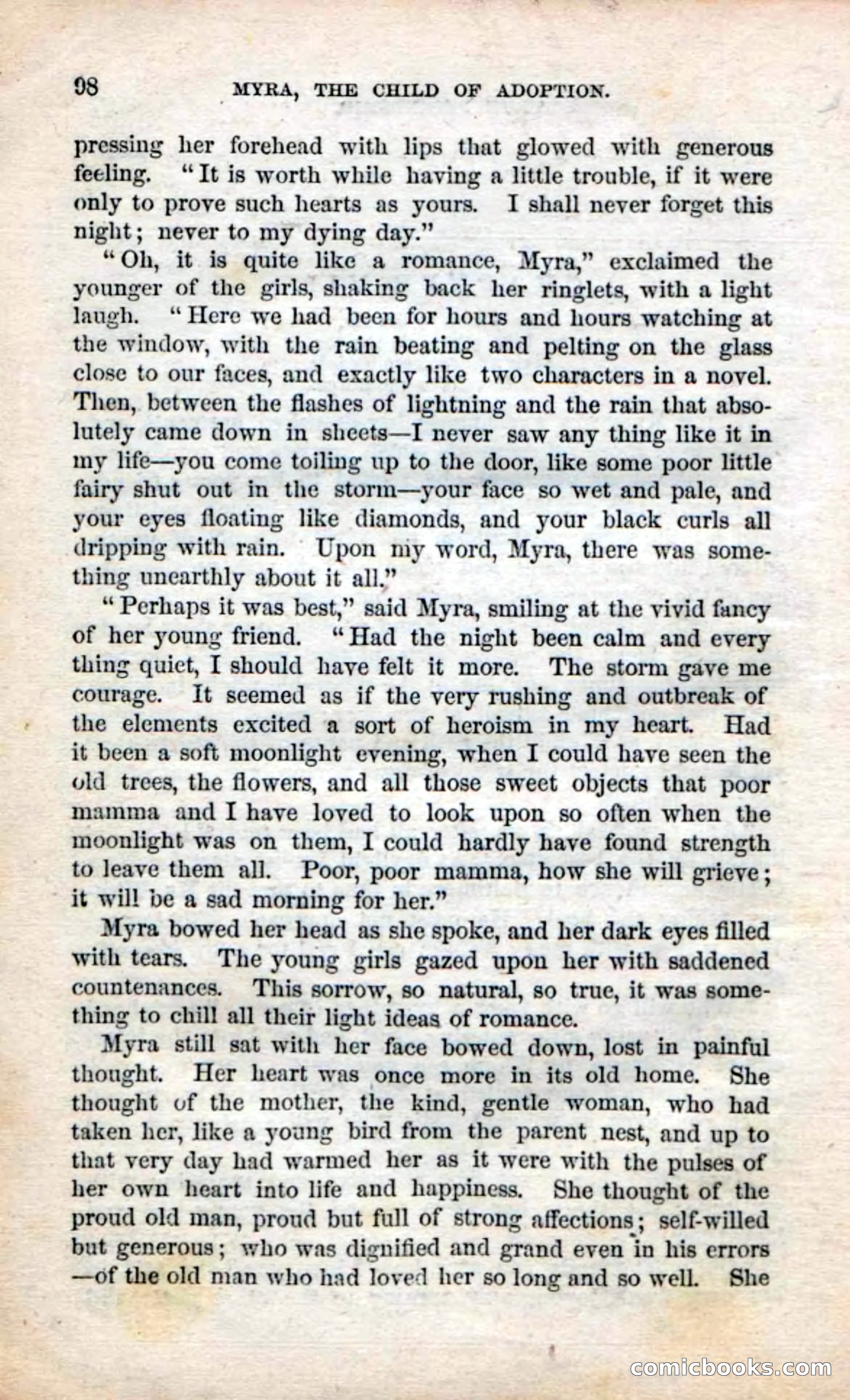 Beadle's Dime Novels No. 3: Myra, the Child of Adoption — page 100 of 130