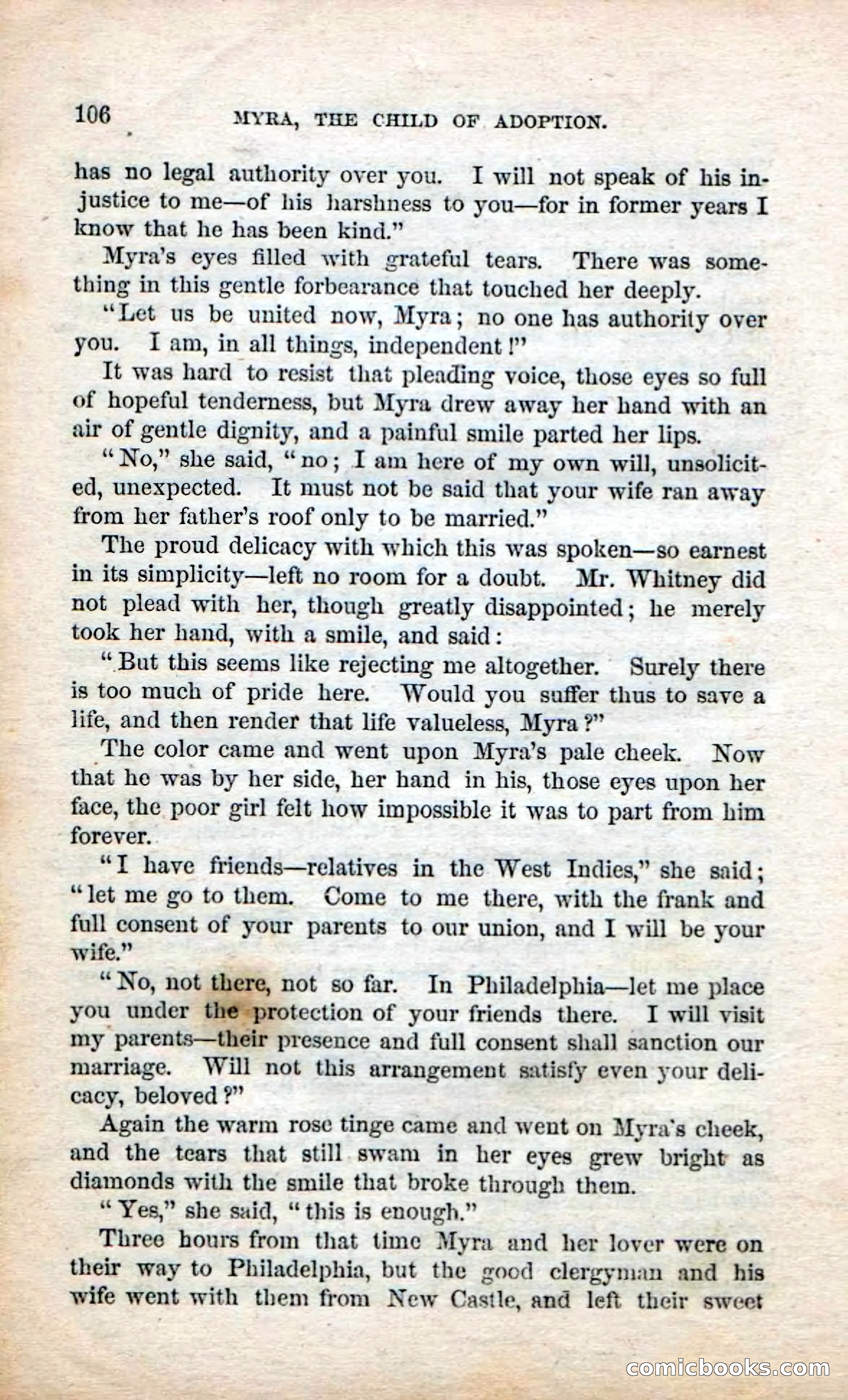 Beadle's Dime Novels No. 3: Myra, the Child of Adoption — page 108 of 130