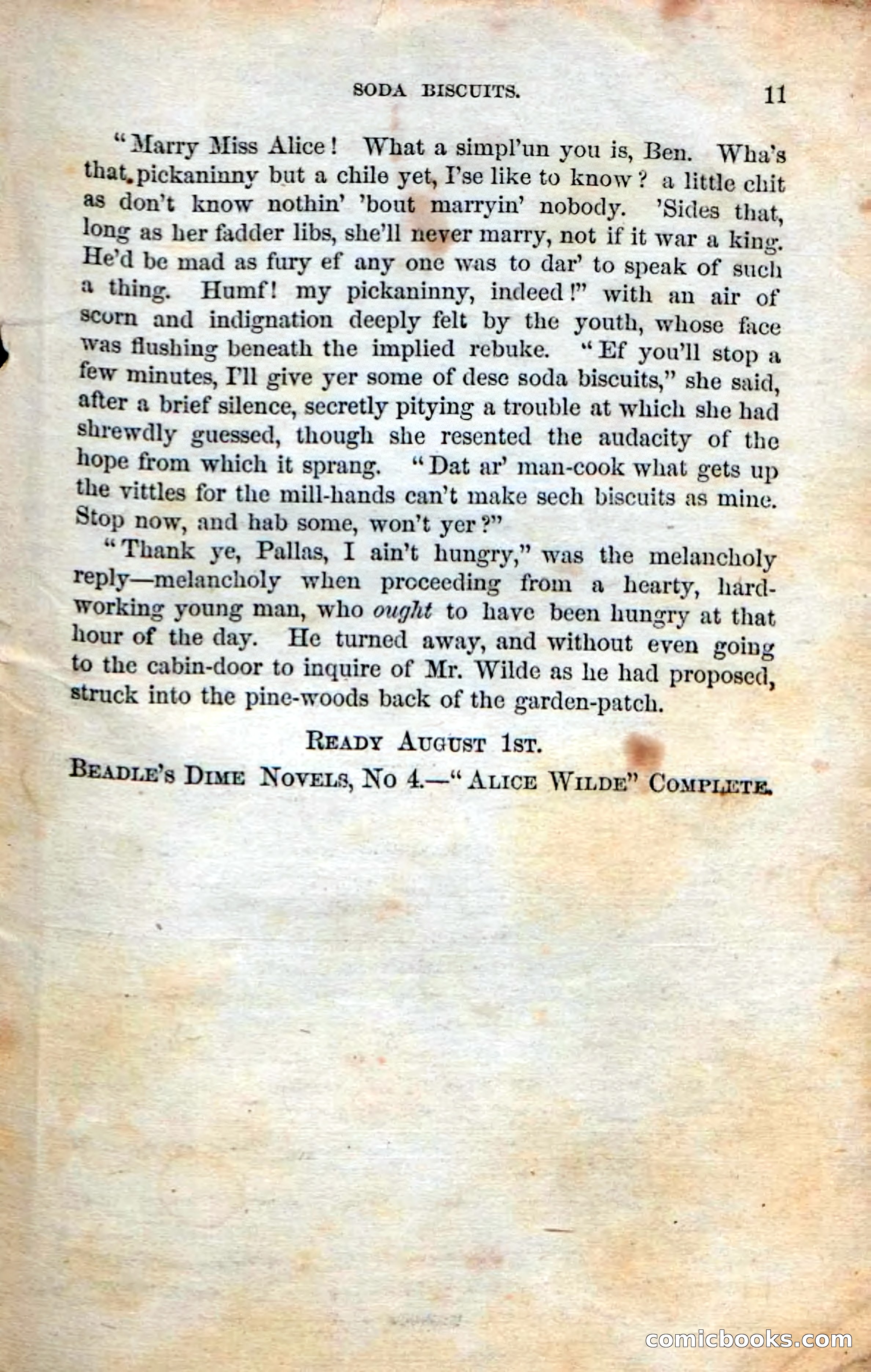 Beadle's Dime Novels No. 3: Myra, the Child of Adoption — page 129 of 130