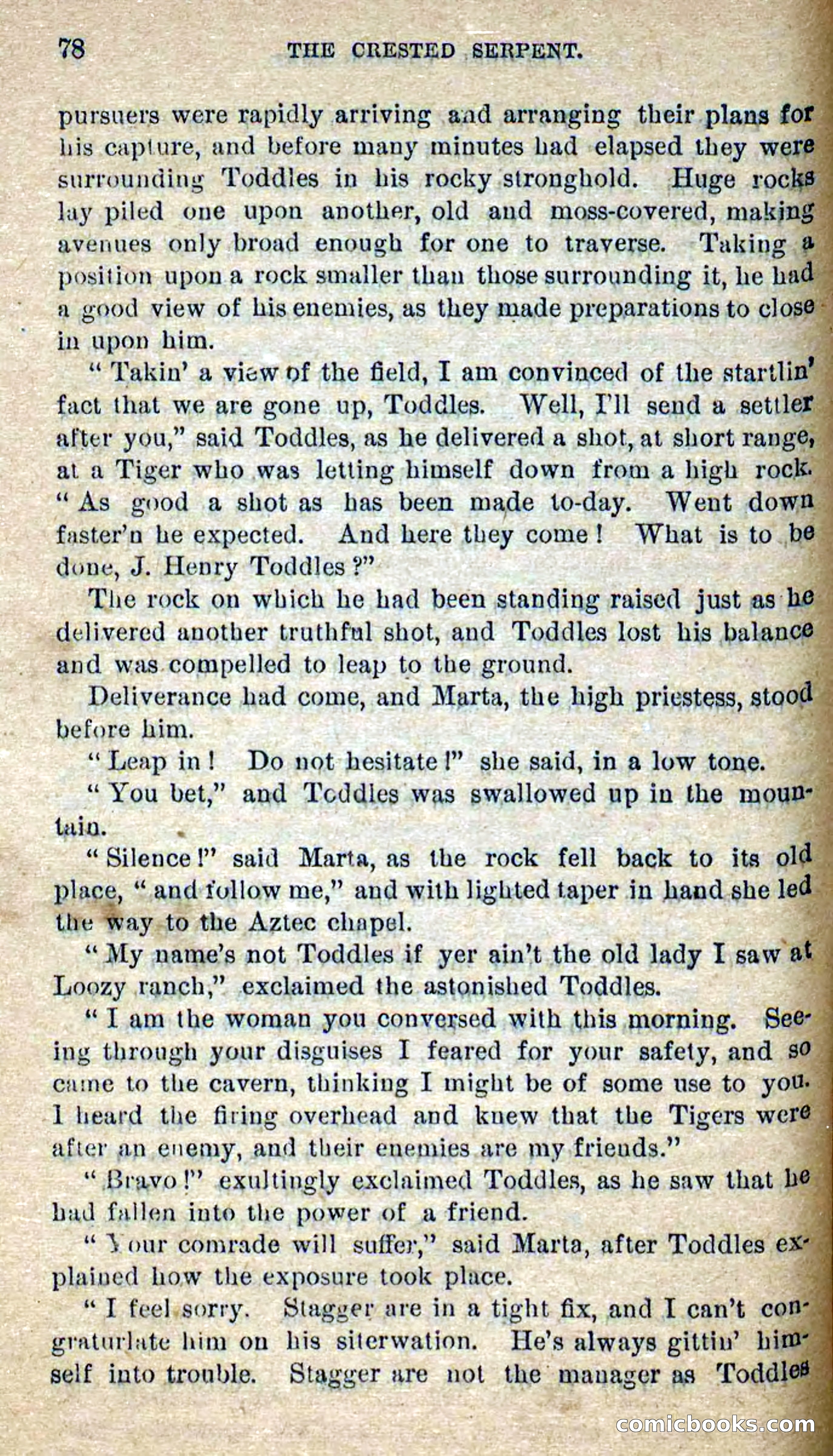 Beadle's Dime Novels No. 300: The Crested Serpent — page 74 of 100