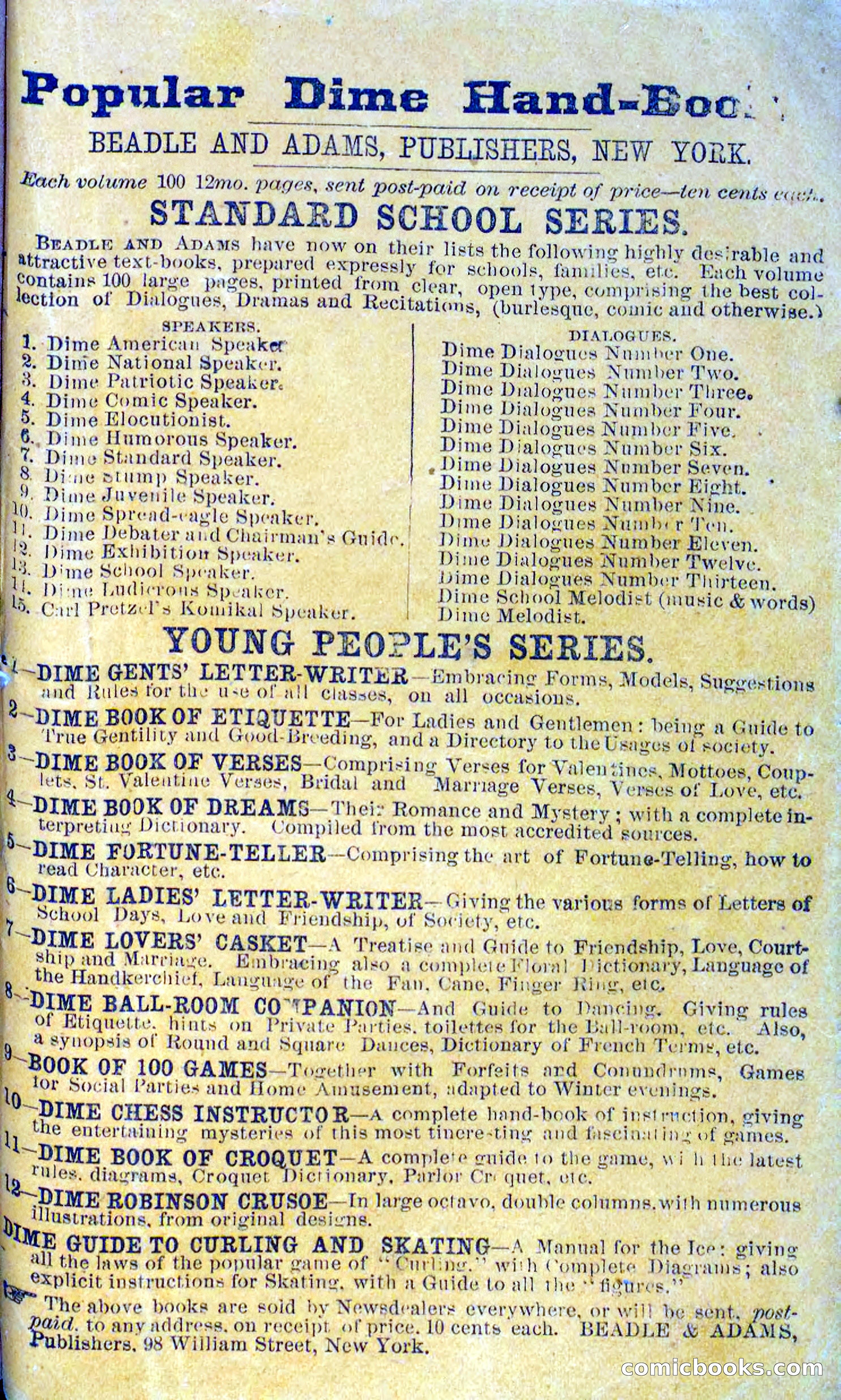 Beadle's Dime Novels No. 300: The Crested Serpent — page 99 of 100