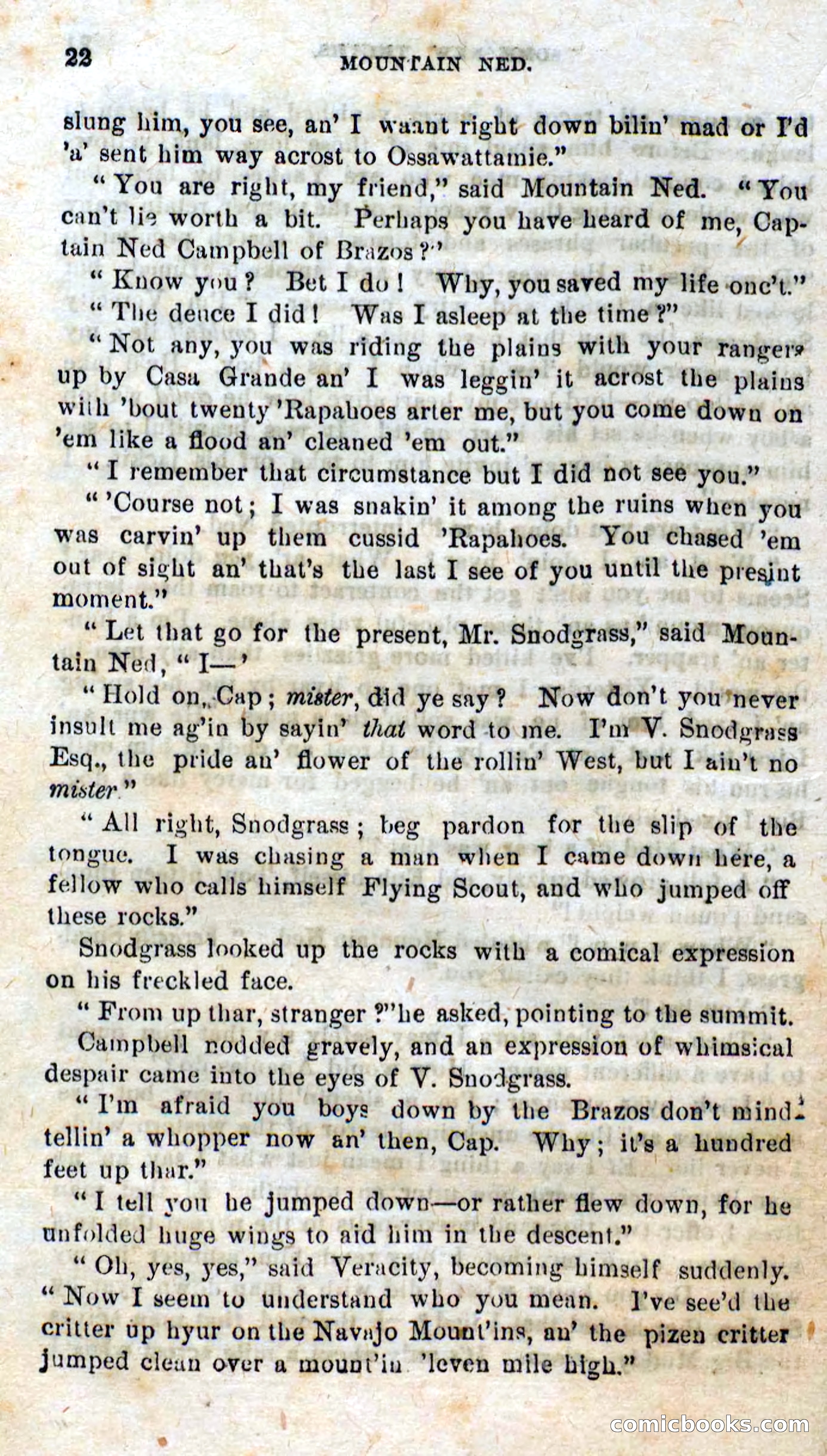 Beadle's Dime Novels No. 309: Mountain Ned — page 20 of 100