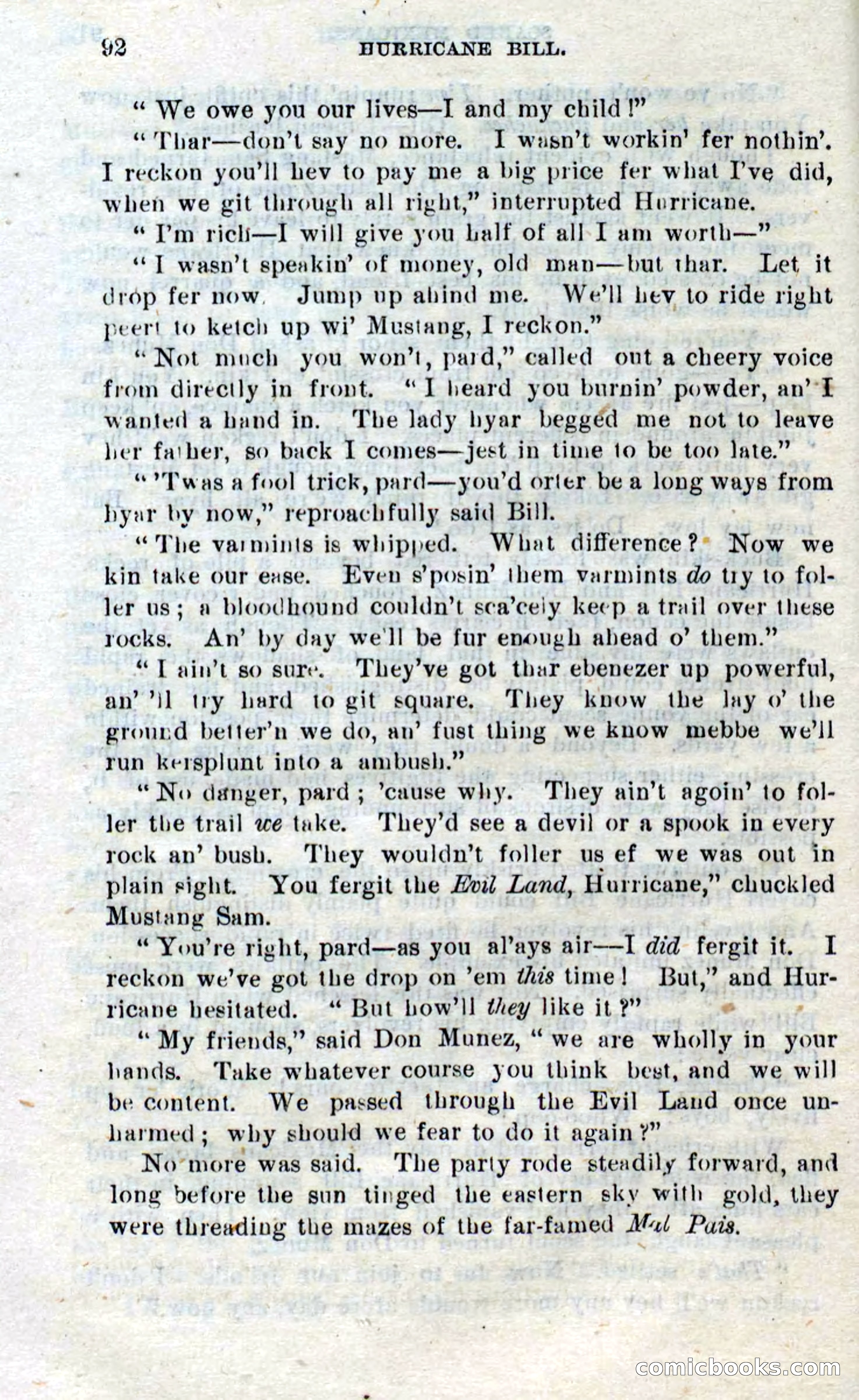 Beadle's Dime Novels No. 316: Hurricane Bill — page 88 of 100