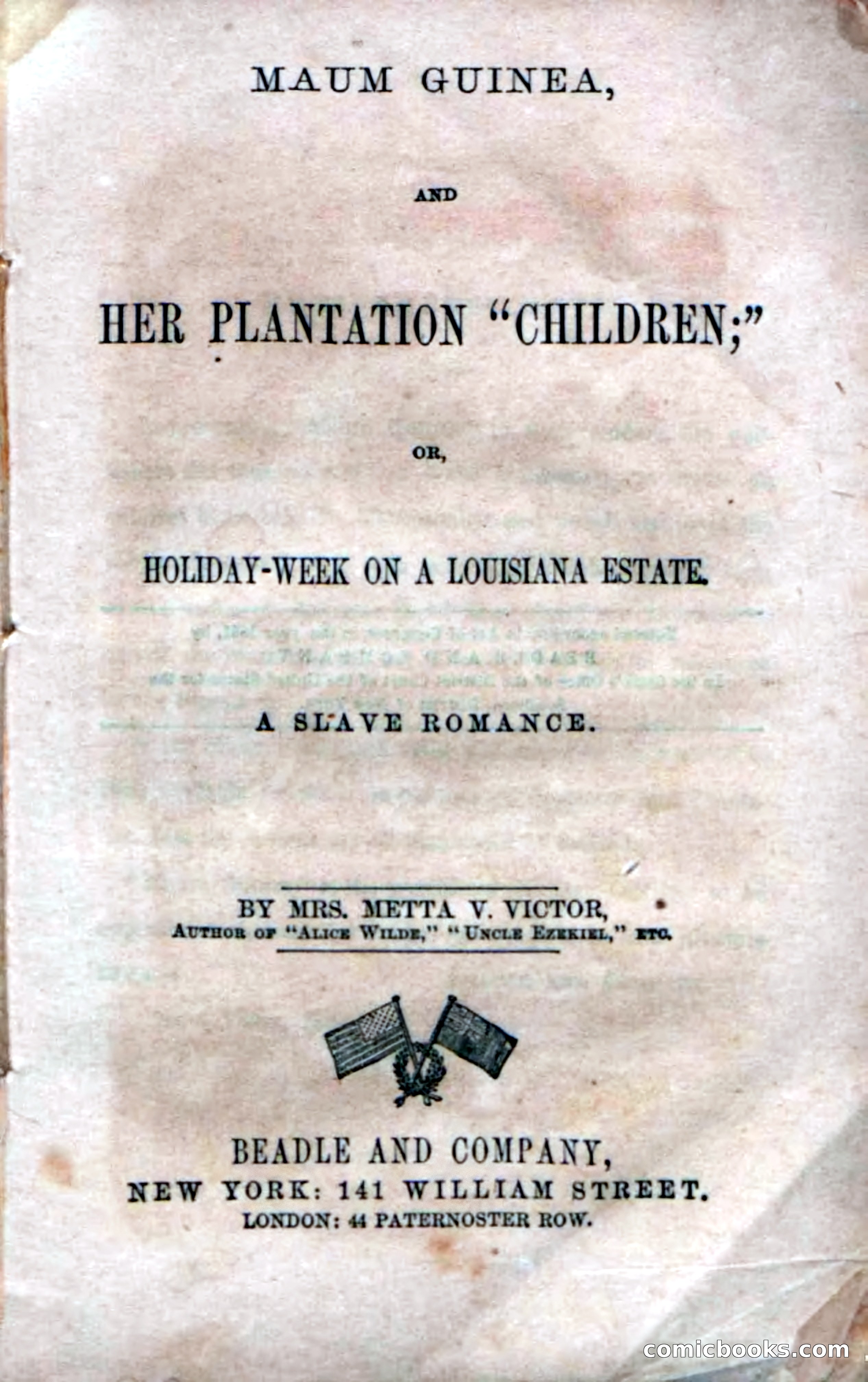 Beadle's Dime Novels No. 33: Maum Guinea and Her Plantation Children — page 5 of 228