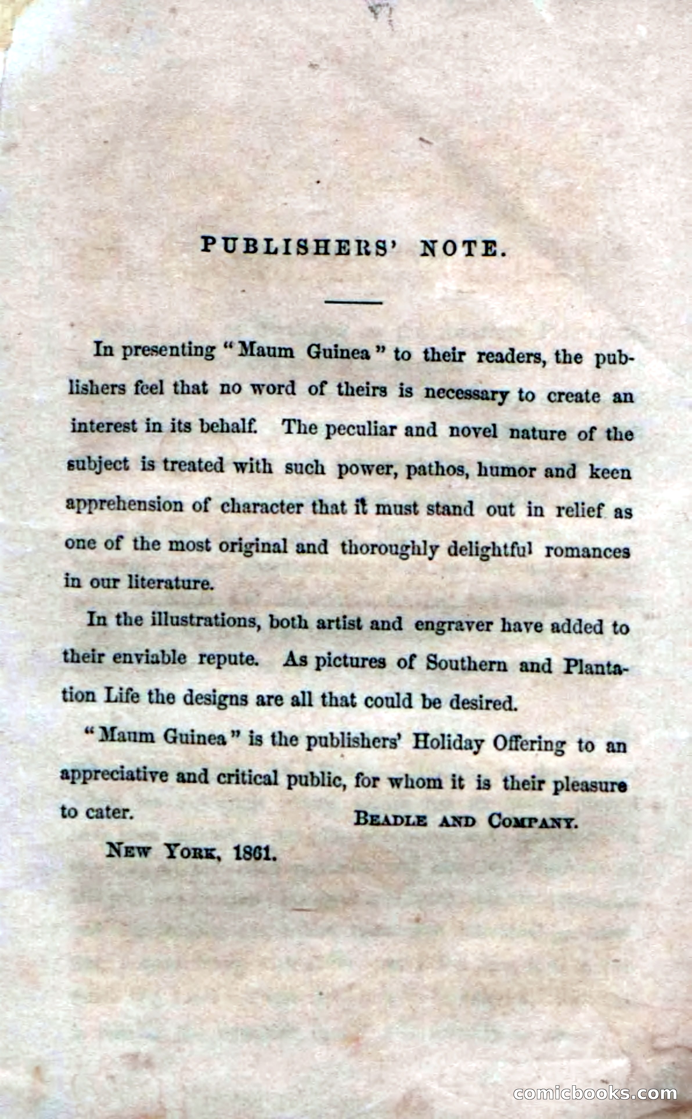 Beadle's Dime Novels No. 33: Maum Guinea and Her Plantation Children — page 7 of 228