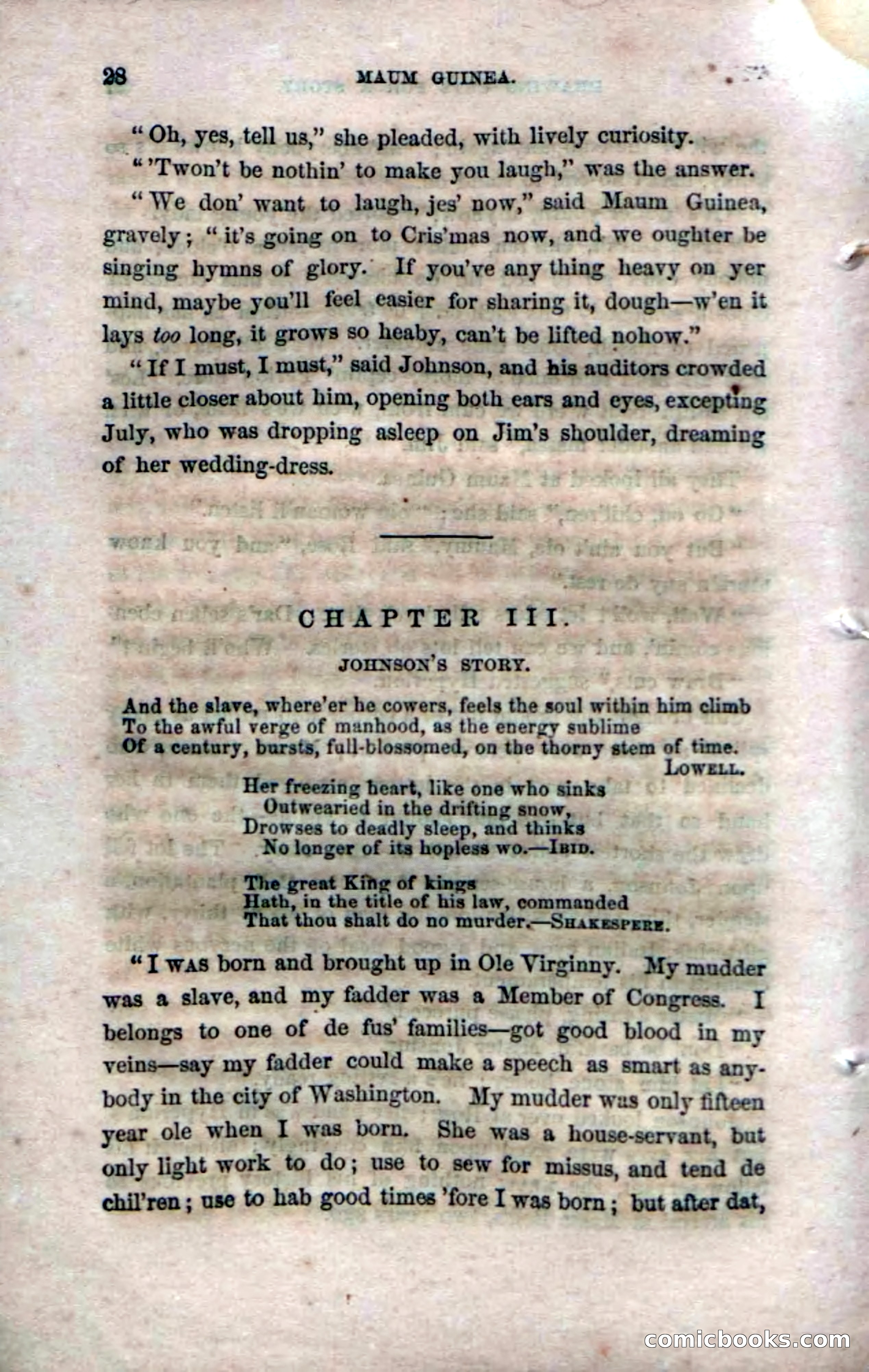 Beadle's Dime Novels No. 33: Maum Guinea and Her Plantation Children — page 34 of 228