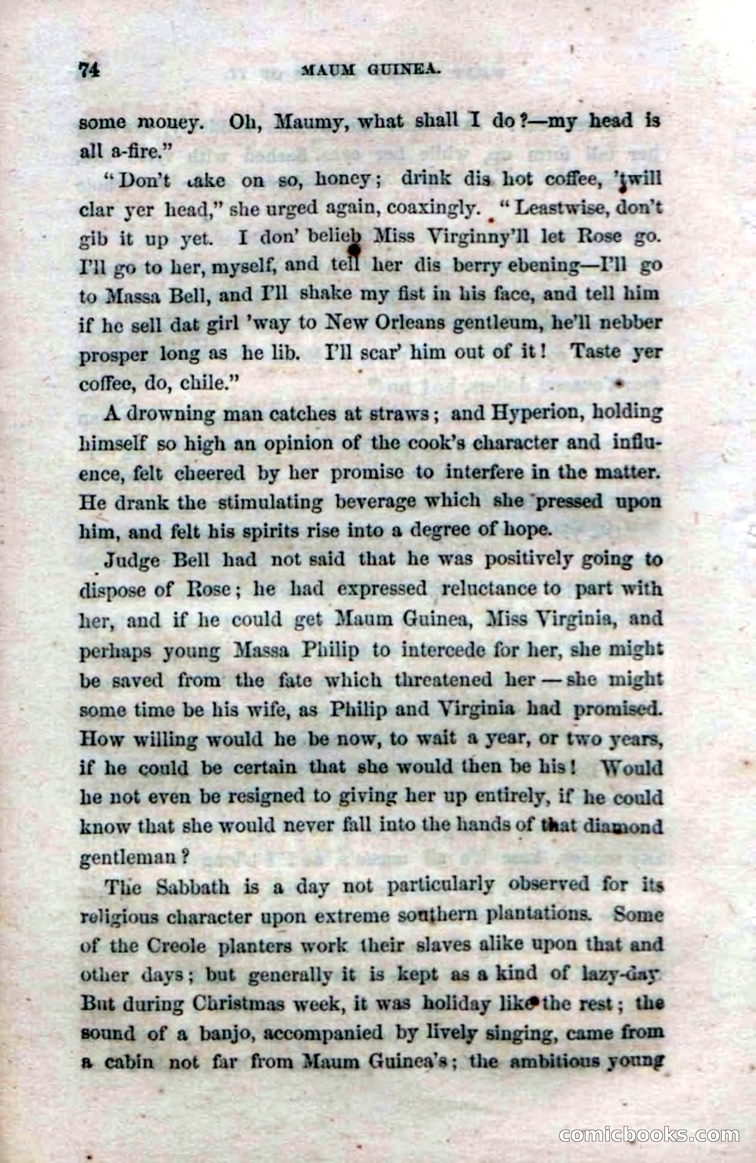 Beadle's Dime Novels No. 33: Maum Guinea and Her Plantation Children — page 80 of 228